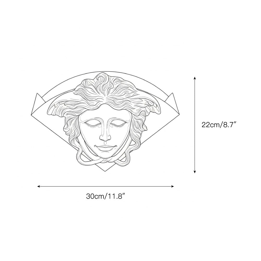 Sphinx aplique de pared en latón