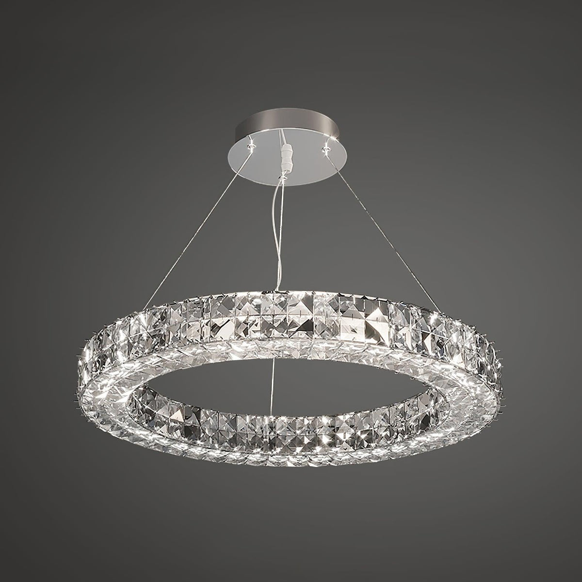 Luxerian lámpara de araña anillos de cristal Spiridon Luxe