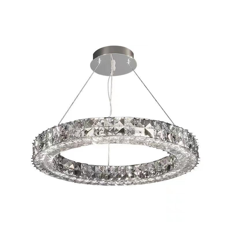 Luxerian lámpara de araña anillos de cristal Spiridon Luxe