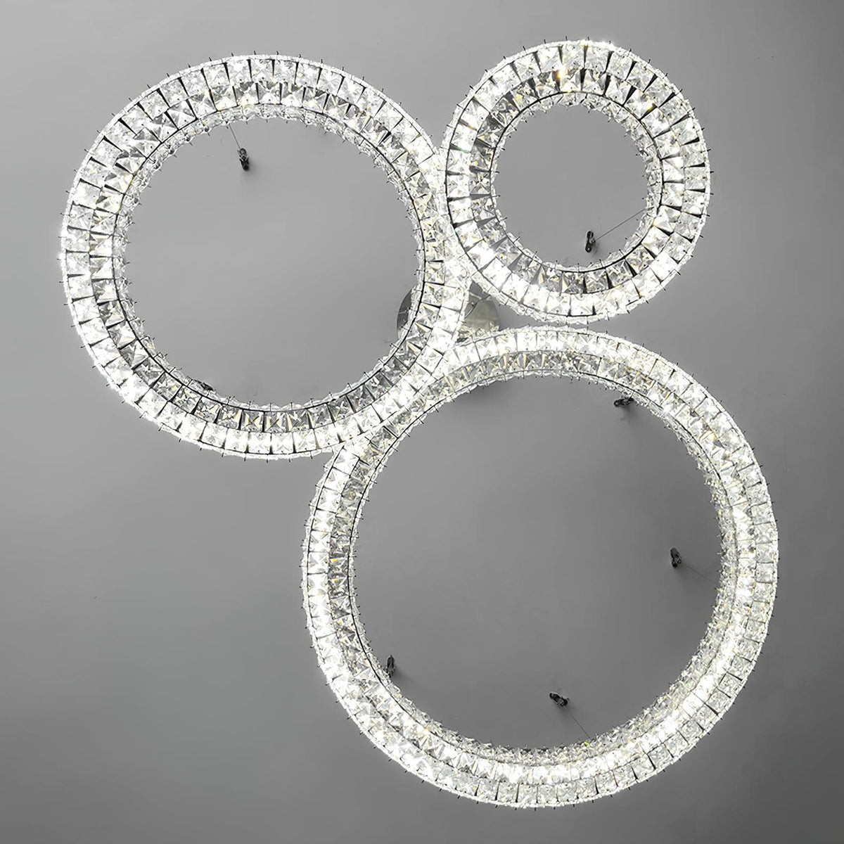 Luxerian lámpara de araña anillos de cristal Spiridon Luxe