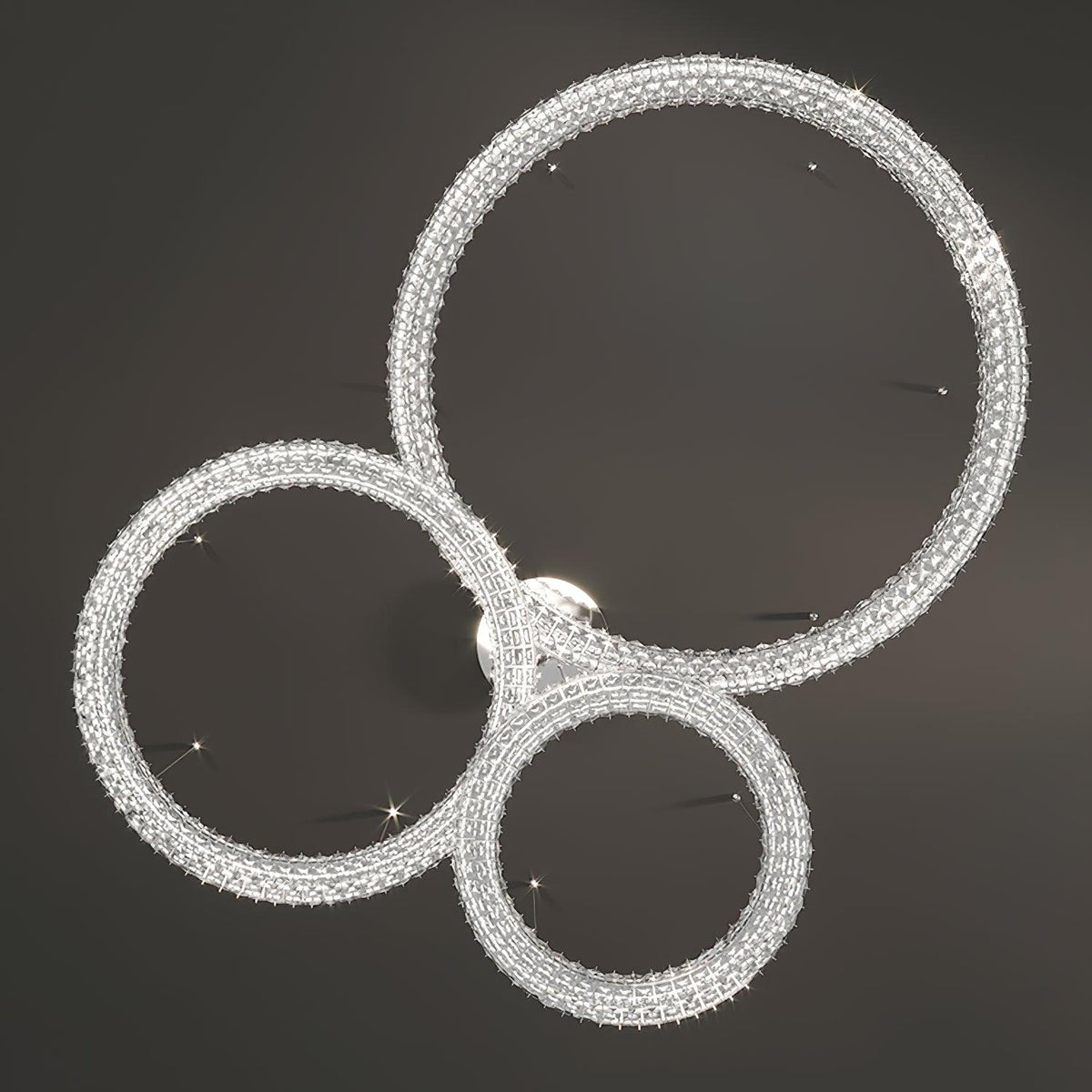 Luxerian lámpara de araña anillos de cristal Spiridon Luxe