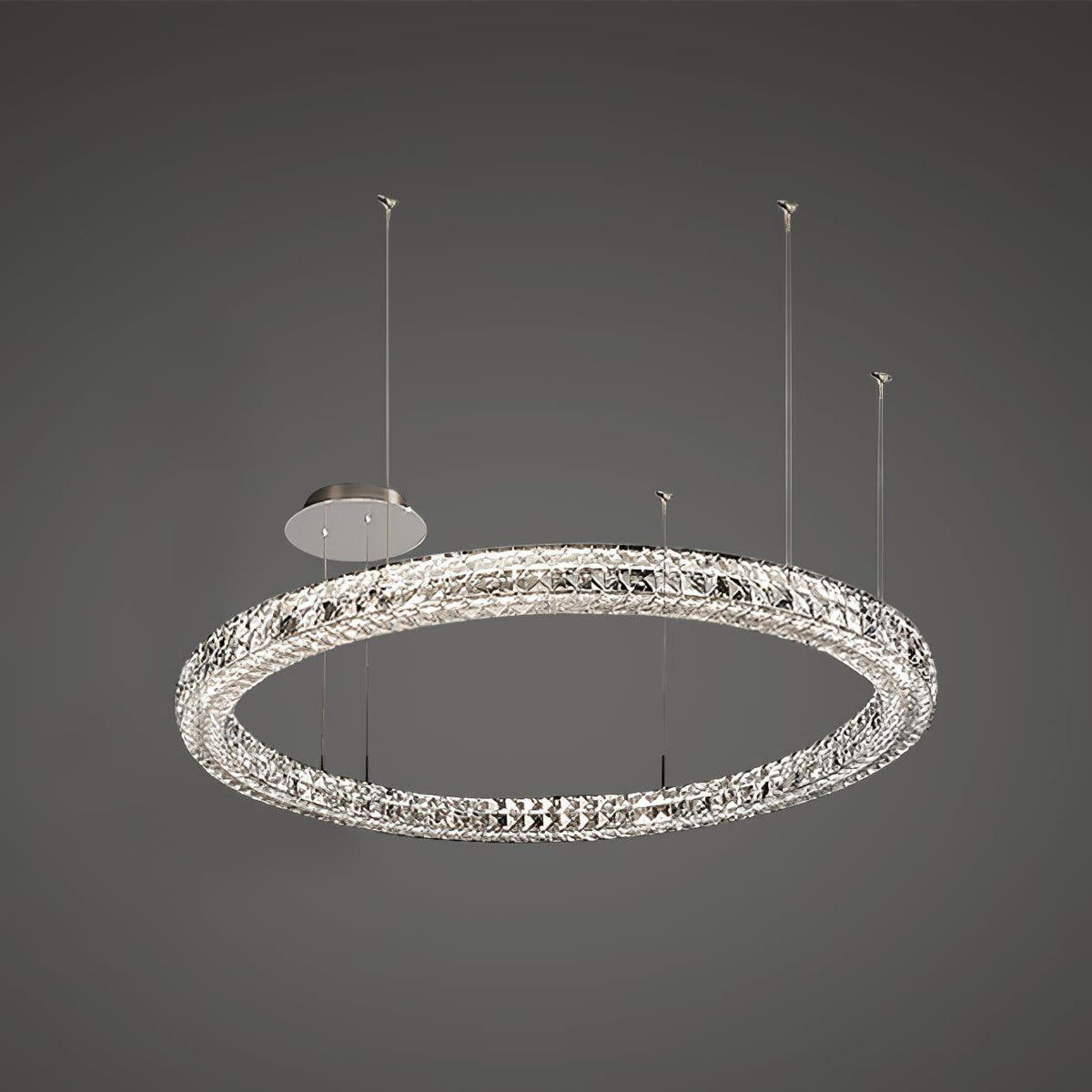 Luxerian lámpara de araña anillos de cristal Spiridon Luxe