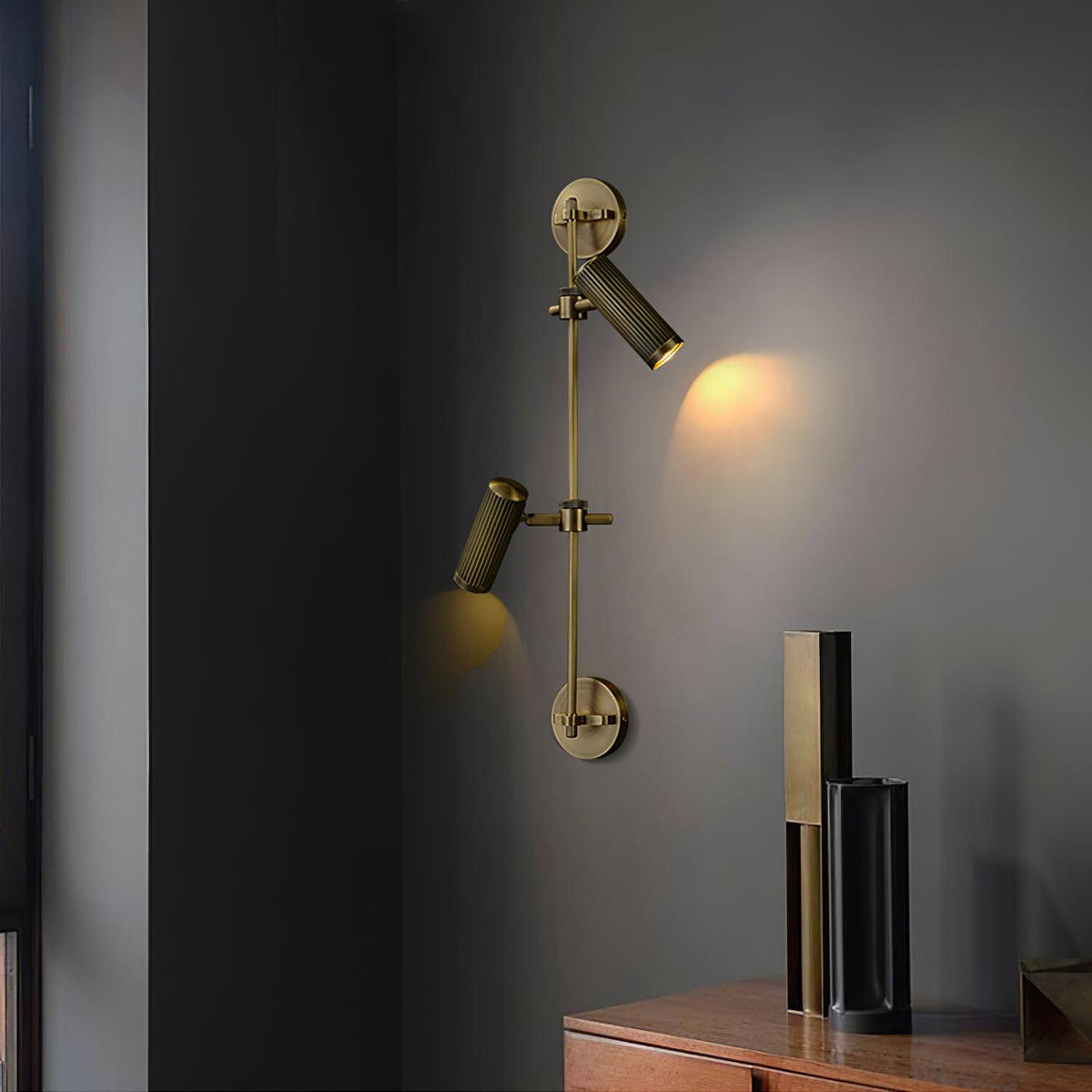 Kirixel aplique de pared industrial de latón