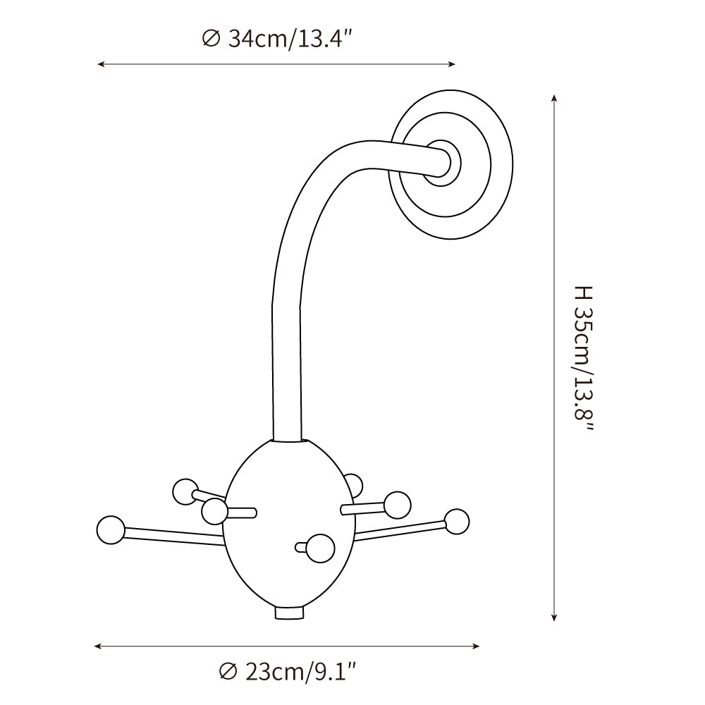 Noruette aplique de pared