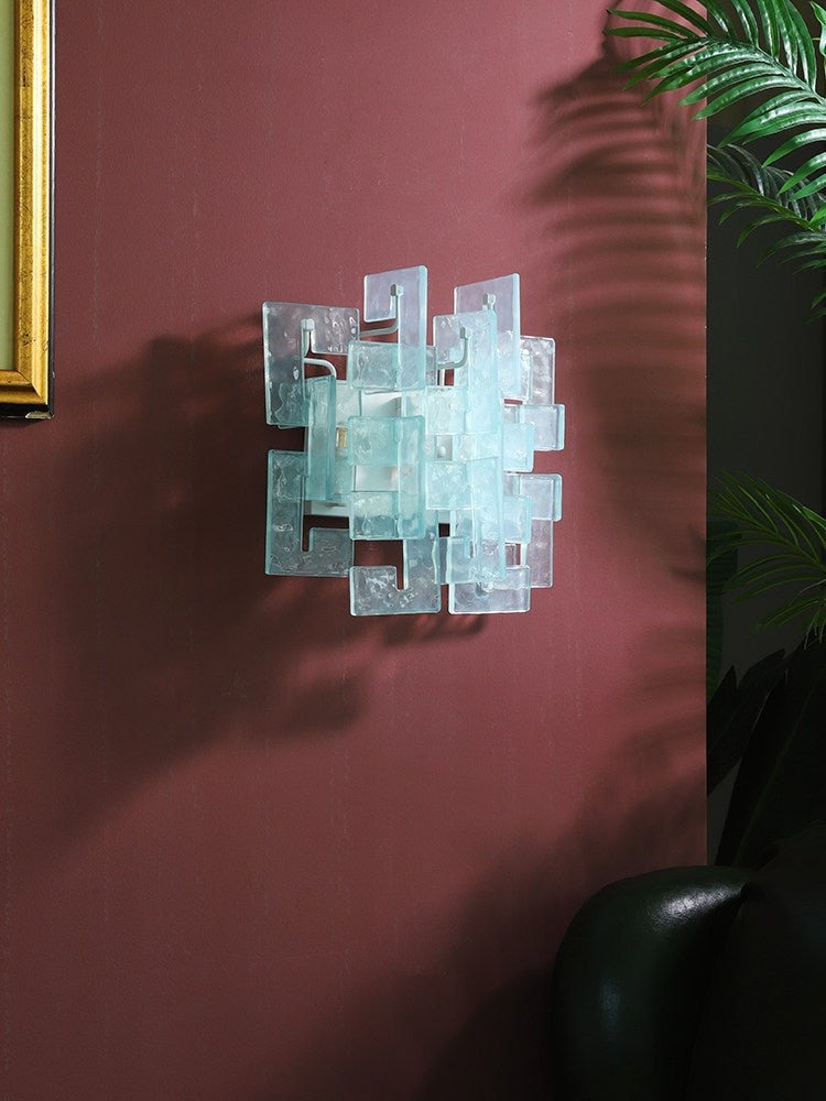 Stacked vidrio aplique de pared