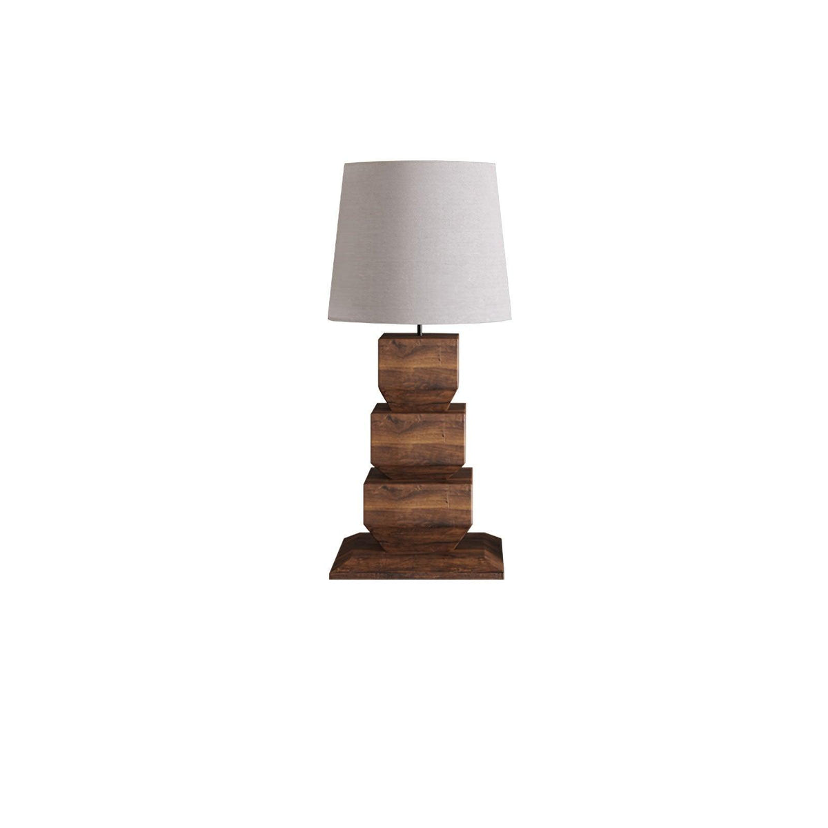 Saev lámpara de mesa apilada de madera