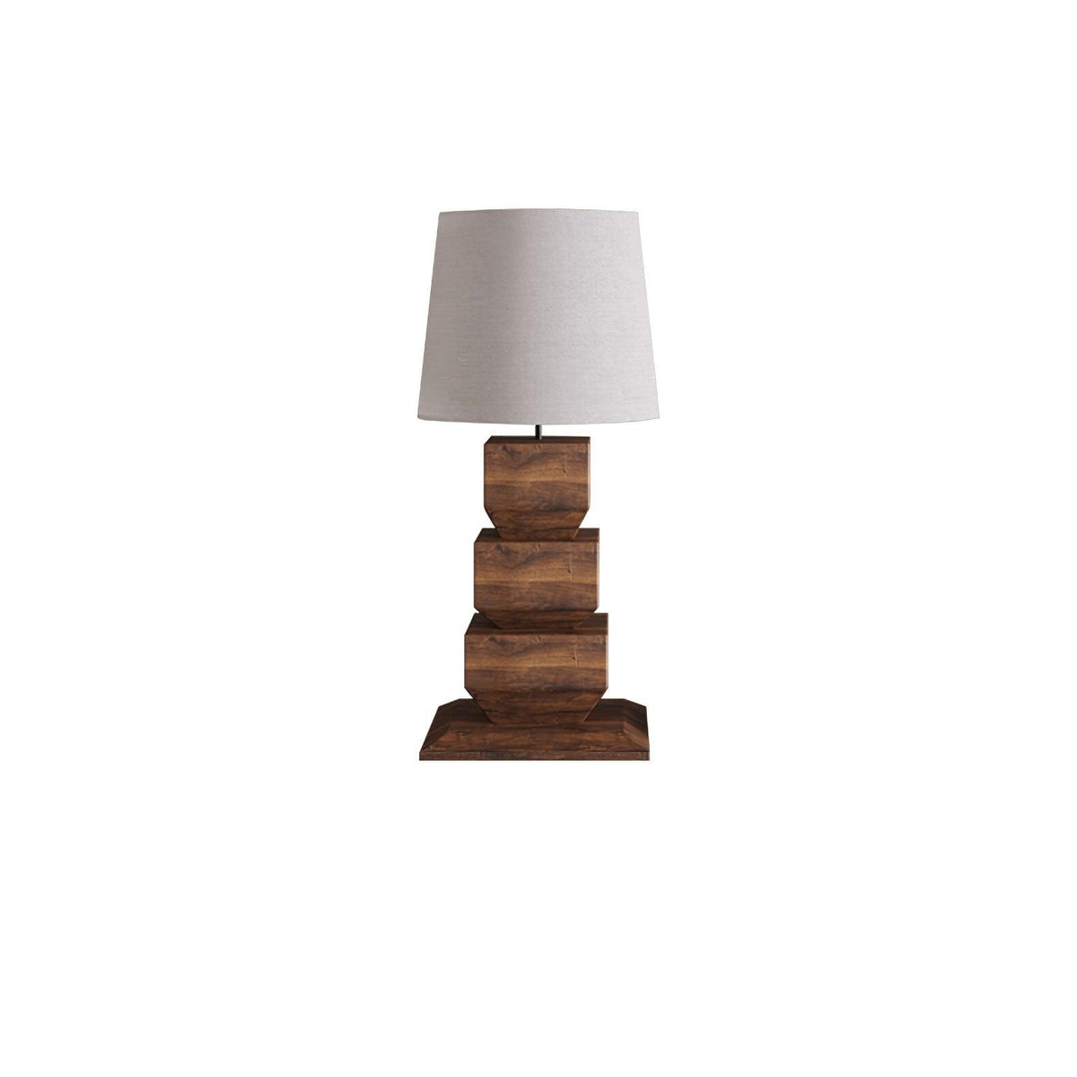 Saev lámpara de mesa apilada de madera