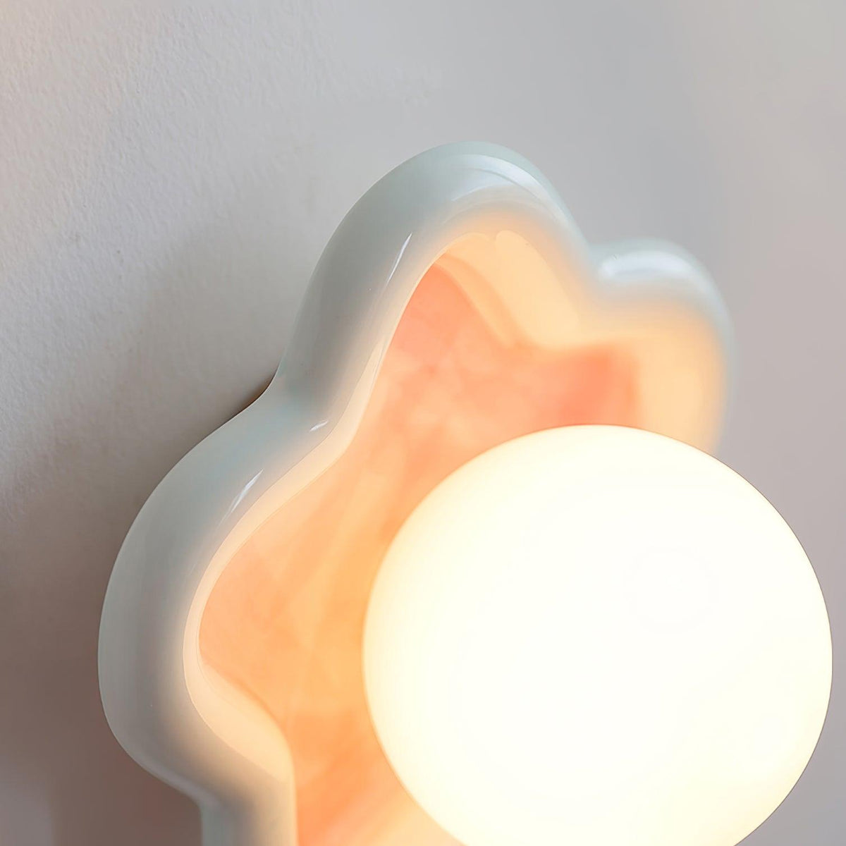 Petani aplique de pared rosa y amarillo forma flor