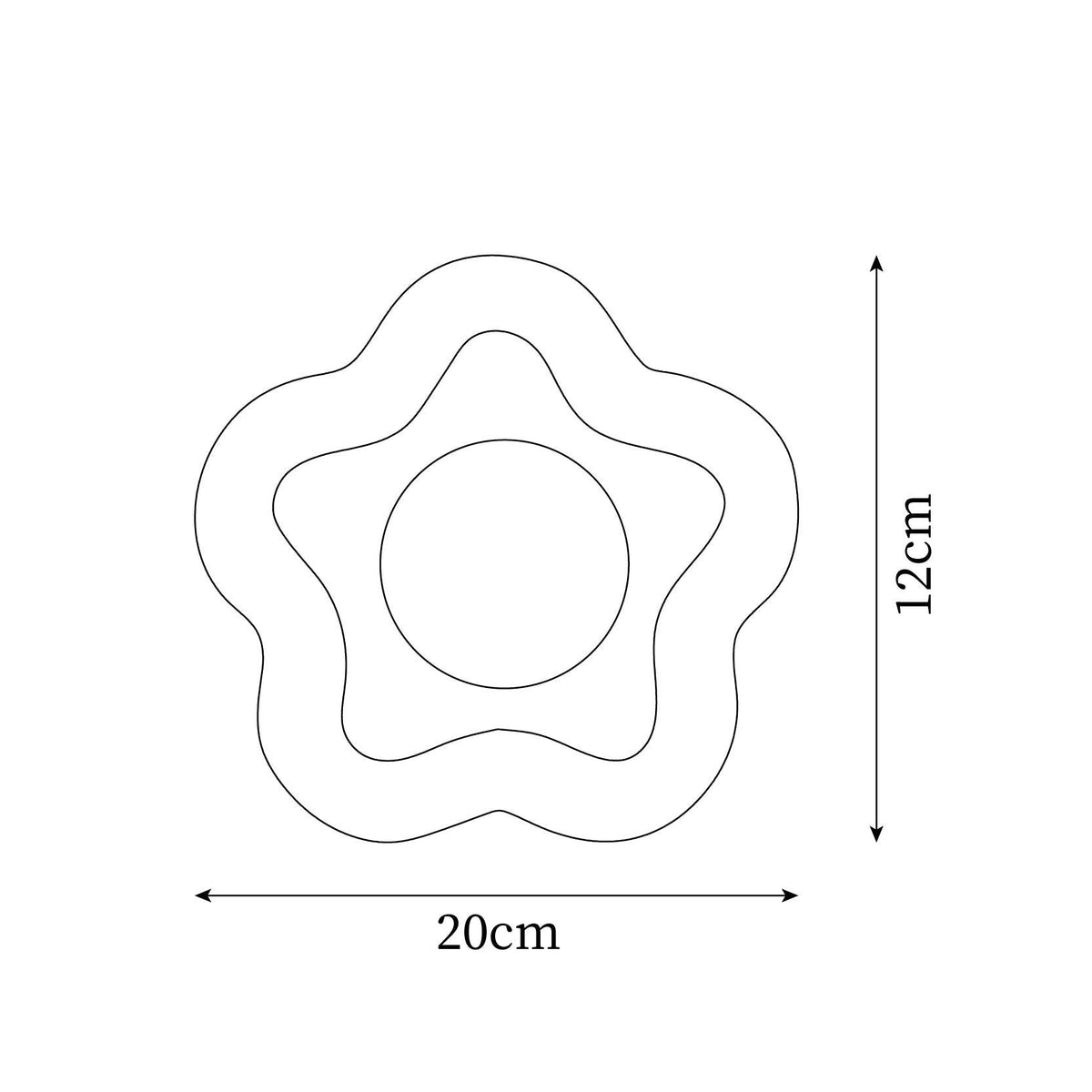 Petani aplique de pared rosa y amarillo forma flor