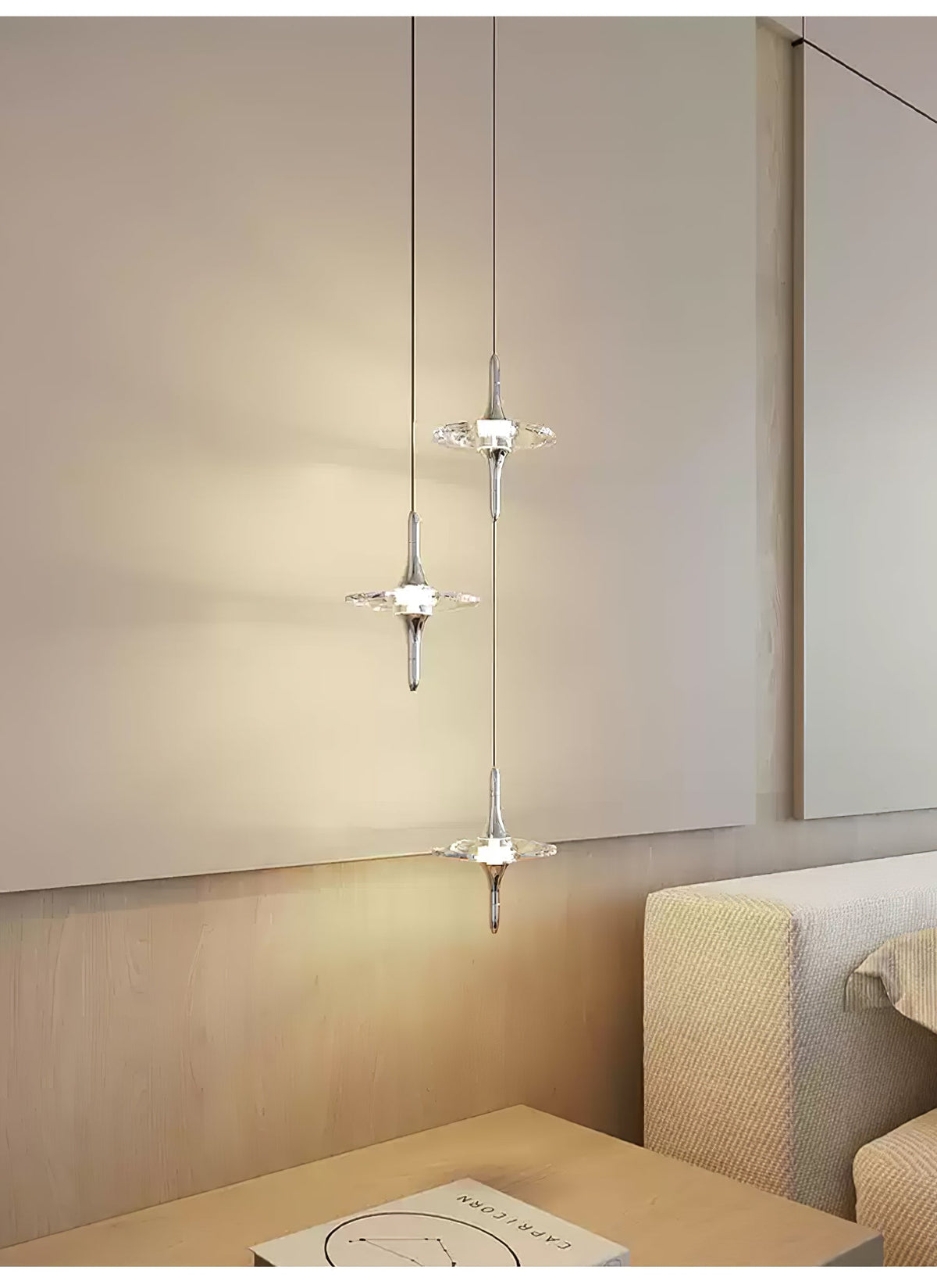 Varcienne lámpara de araña Starfall Escalera