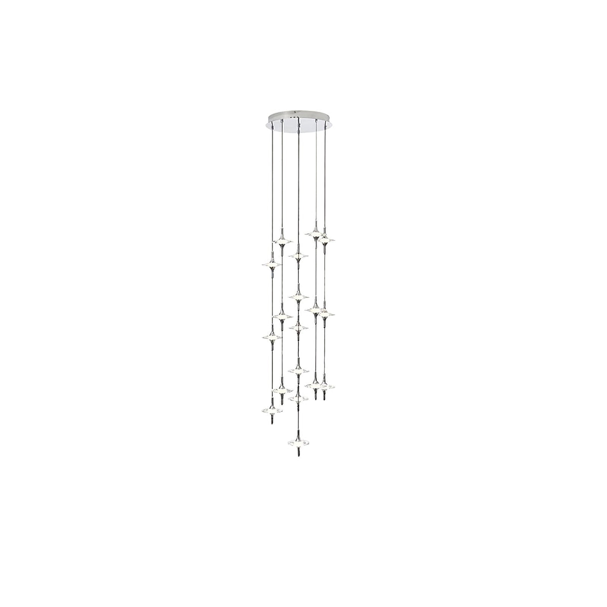 Varcienne lámpara de araña Starfall Escalera