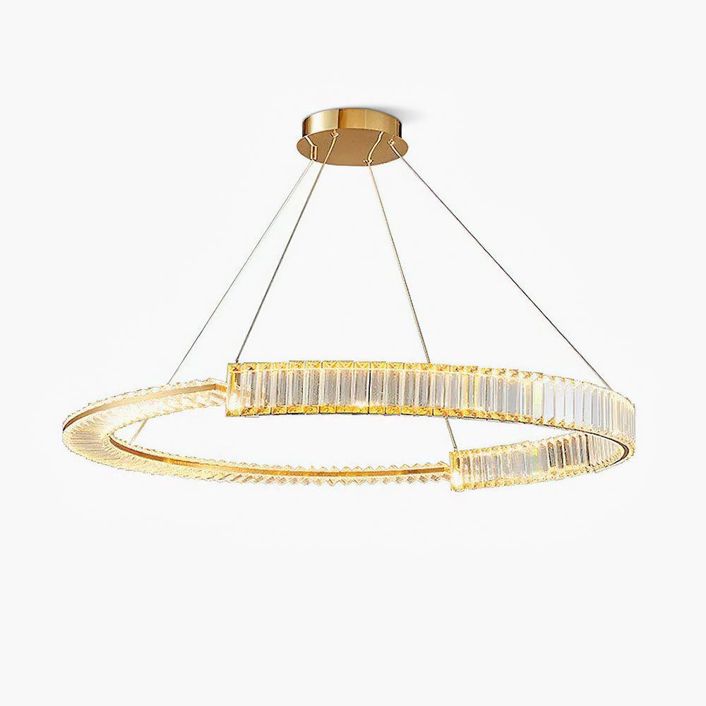 Cyrerira lámpara de araña Stella LED cristal Anillo