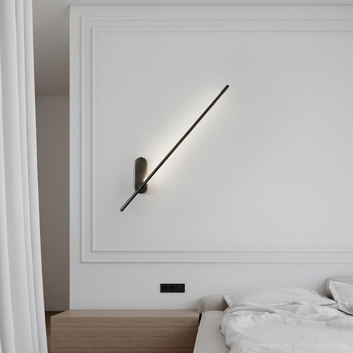 Vrysl aplique de pared con enchufe minimalista enchufable