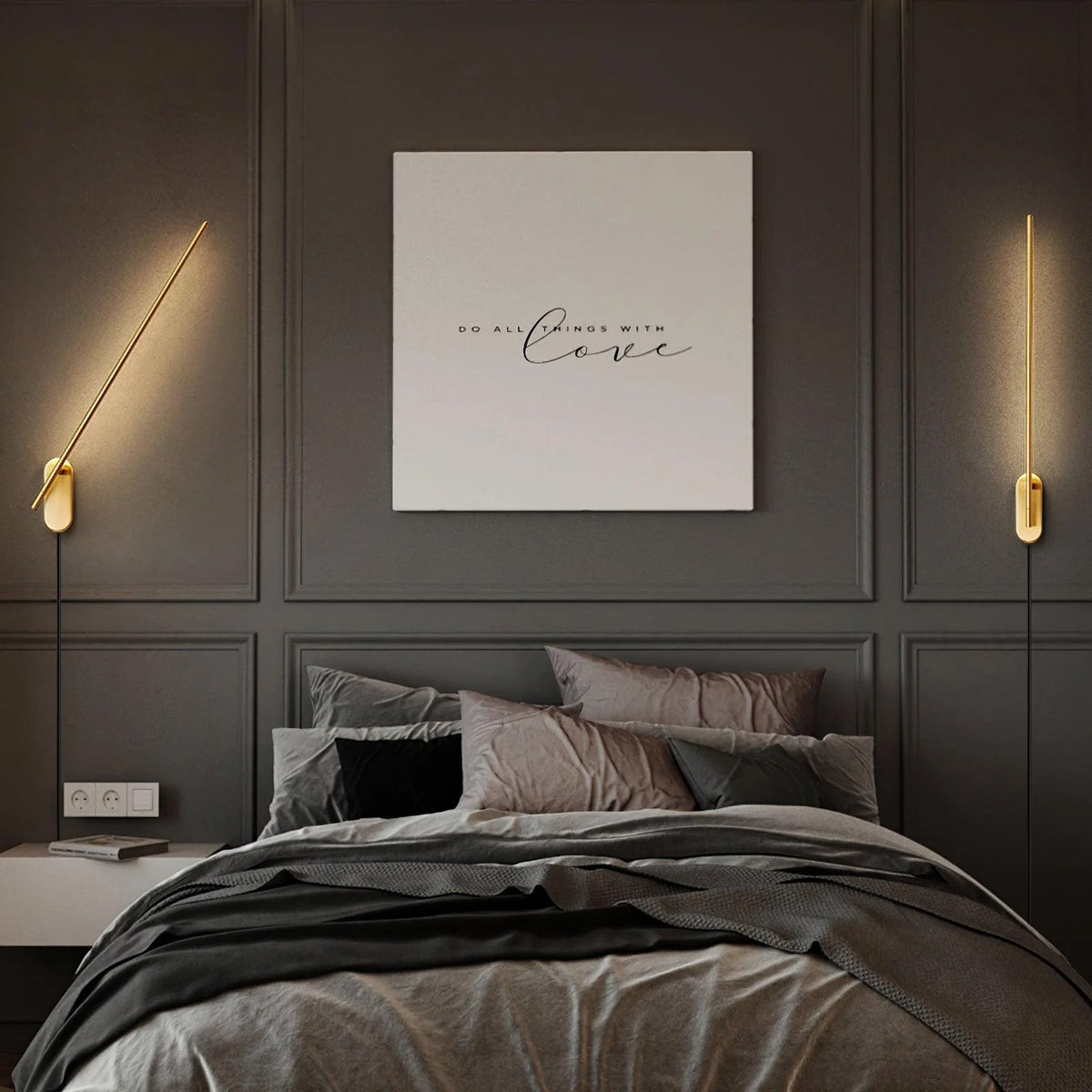Vrysl aplique de pared con enchufe minimalista enchufable