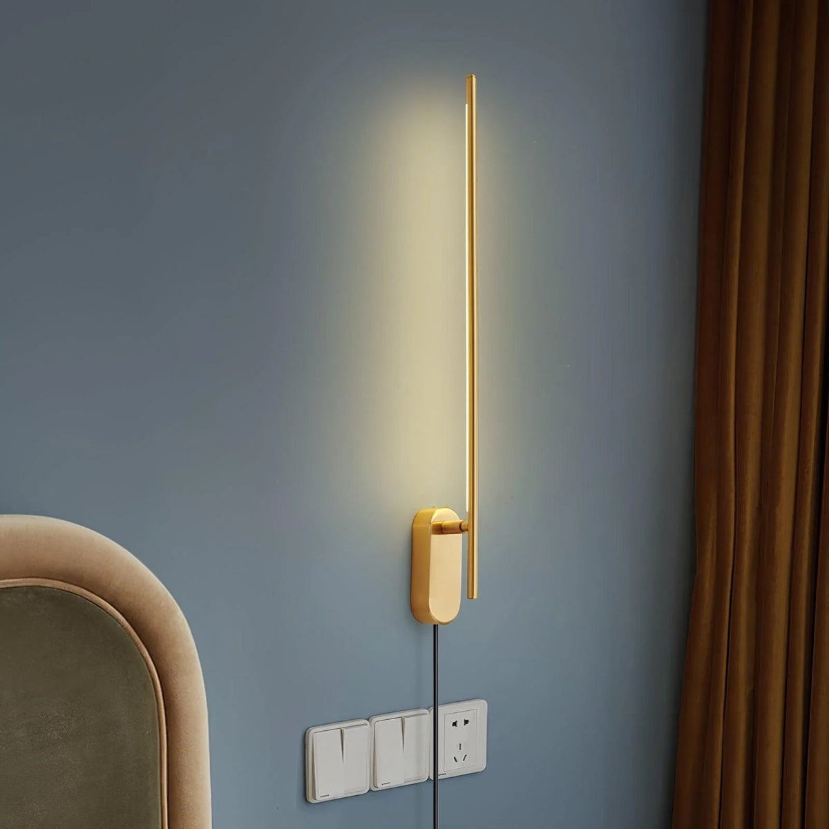 Vrysl aplique de pared con enchufe minimalista enchufable