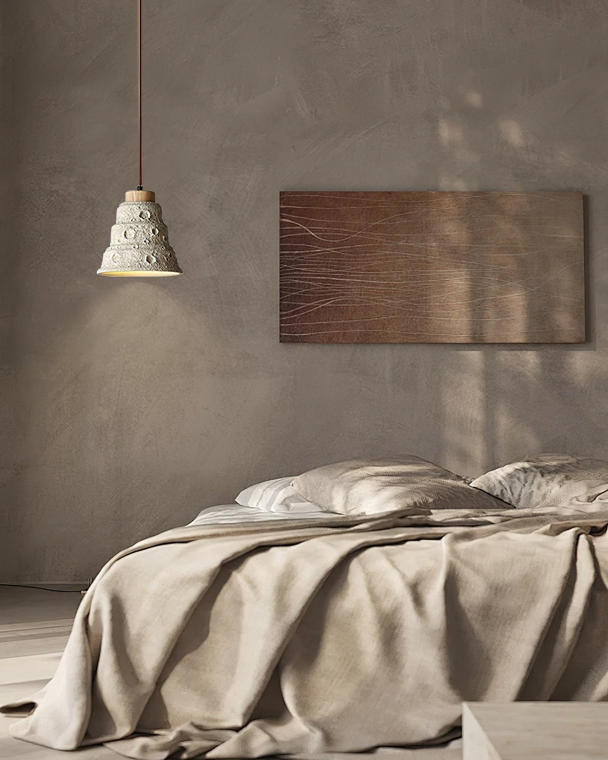 Ilphaeth lámpara colgante de madera estilo nórdico con forma de campana