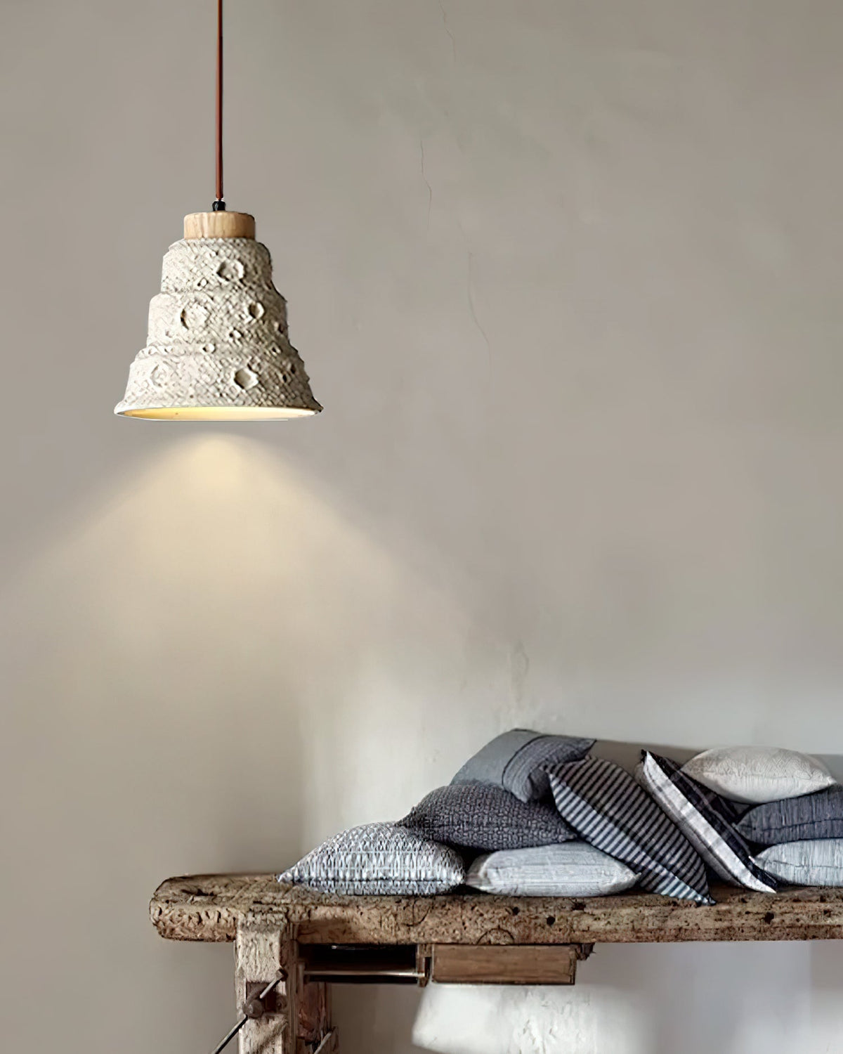 Ilphaeth lámpara colgante de madera estilo nórdico con forma de campana