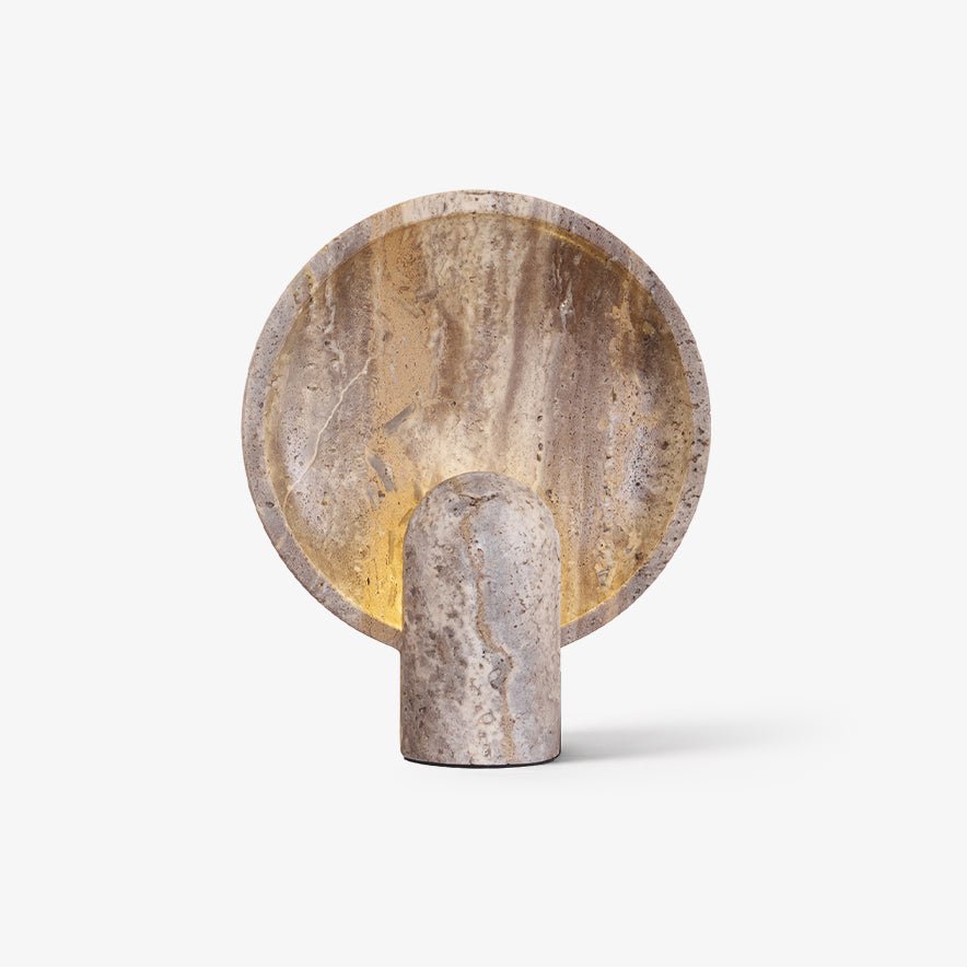 Valemu lámpara de mesa Saucer-Base travertino