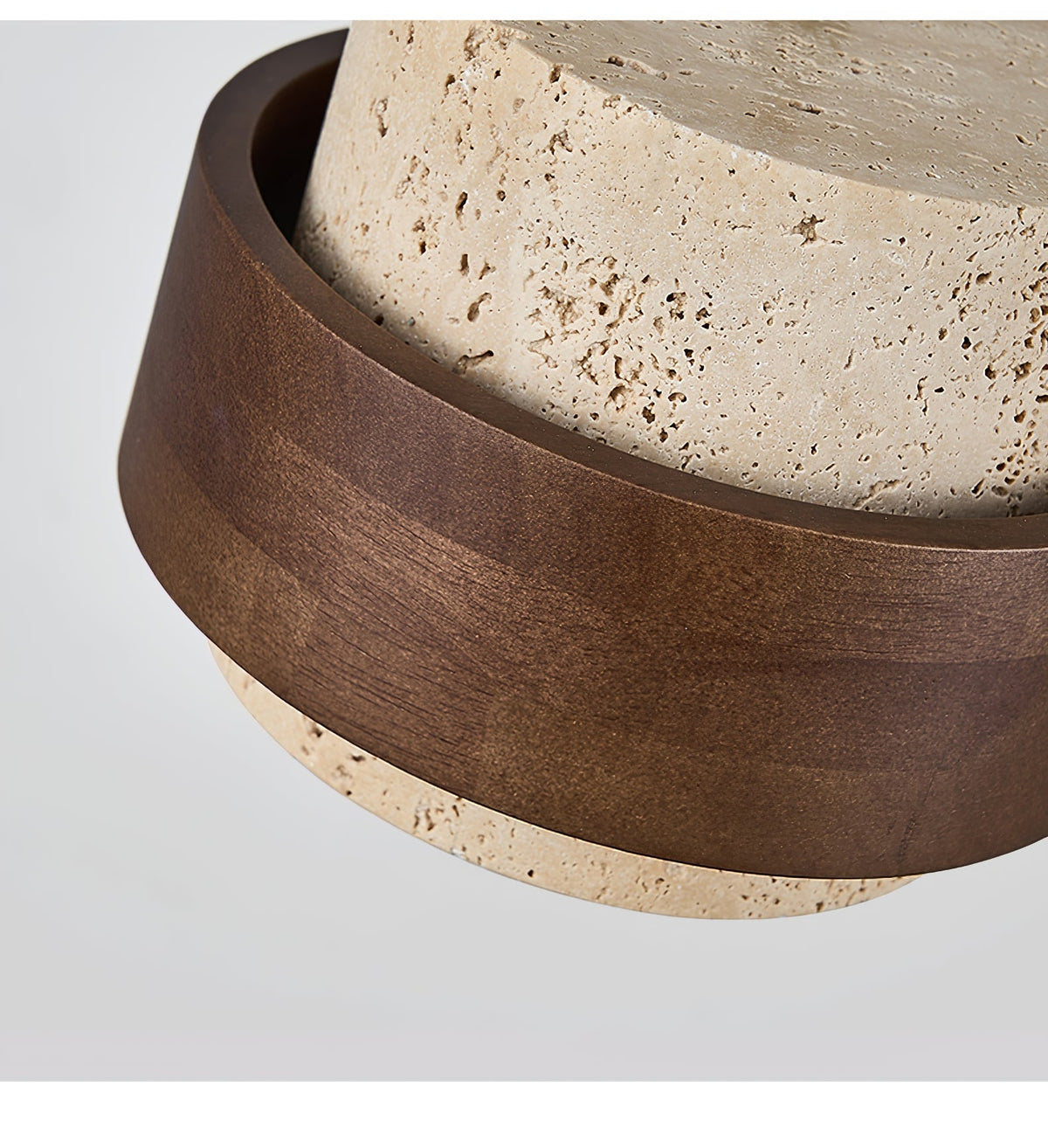 Perra lámpara de techo Layered Ring de travertino