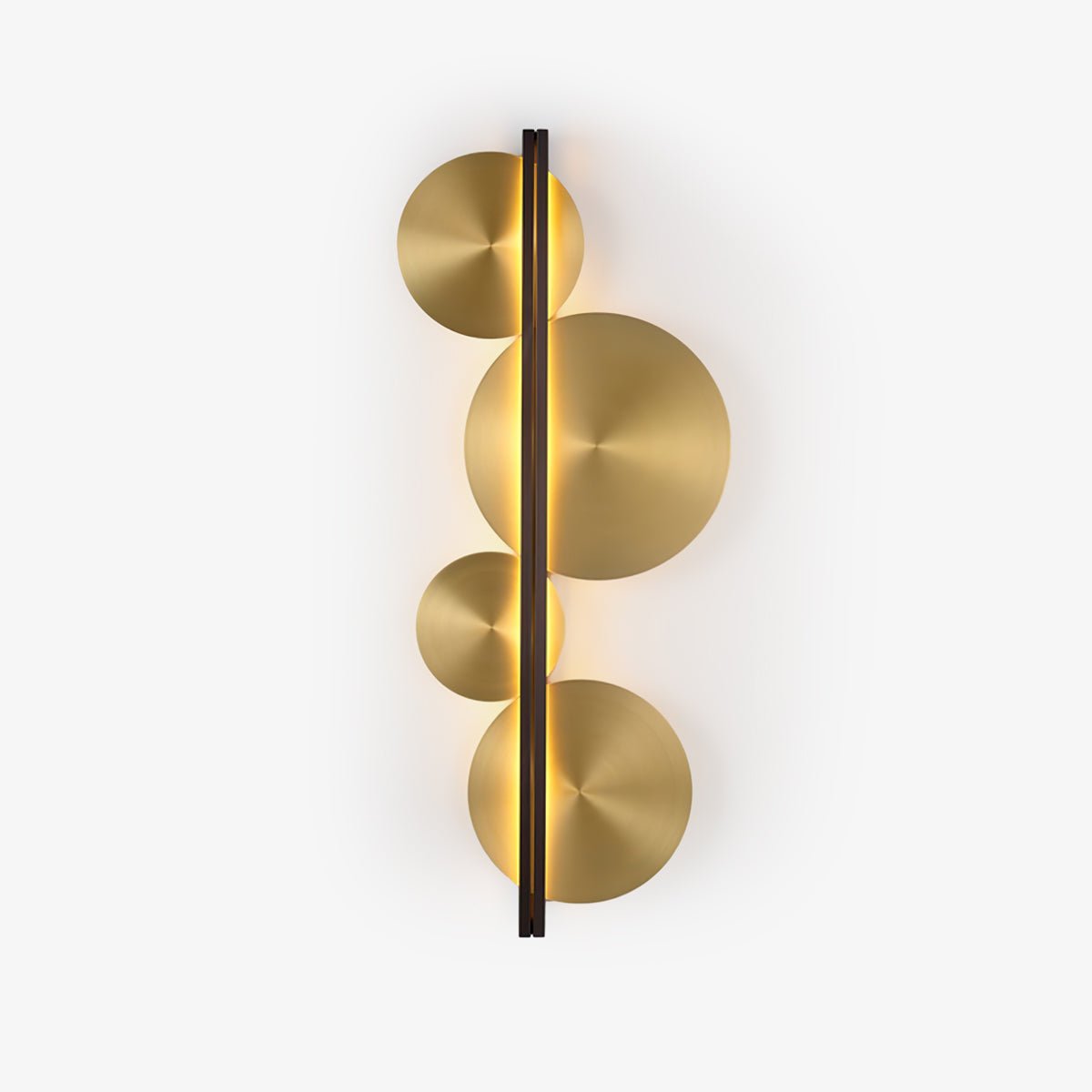 Oriivise aplique de pared dorado circular escultórico