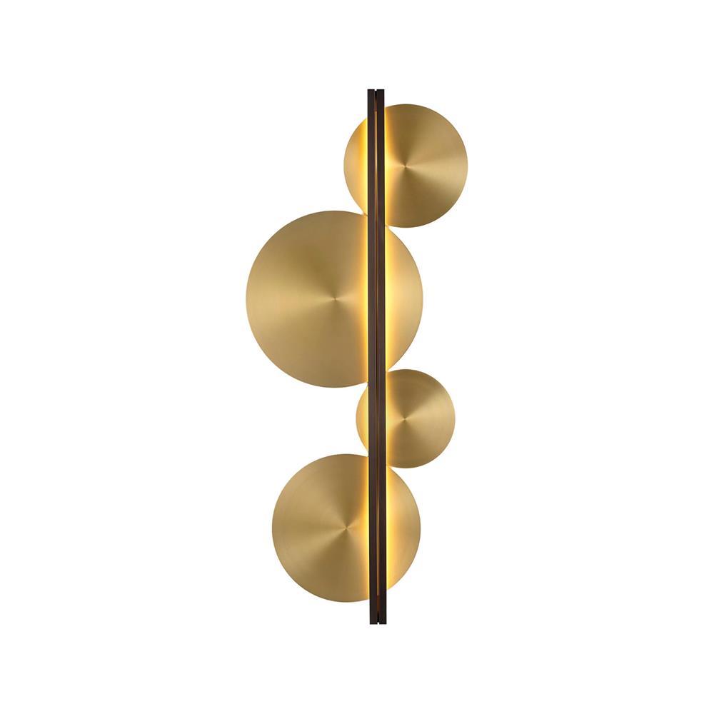 Oriivise aplique de pared dorado circular escultórico