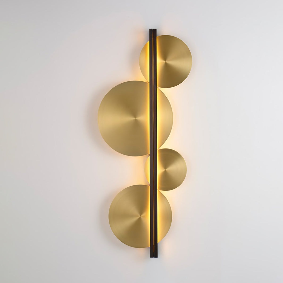 Oriivise aplique de pared dorado circular escultórico