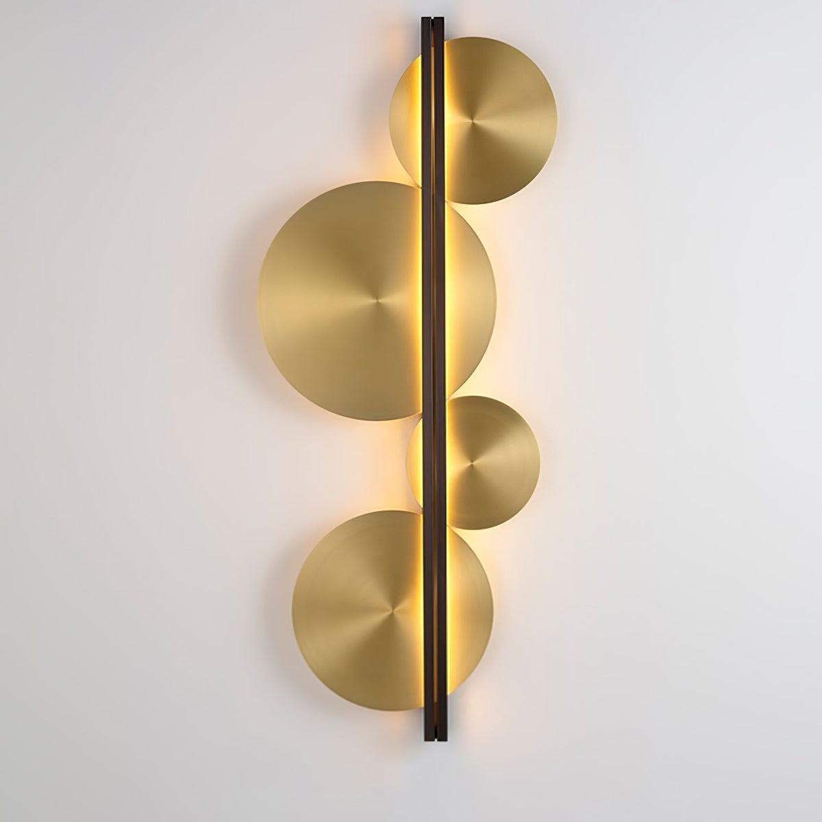 Oriivise aplique de pared dorado circular escultórico