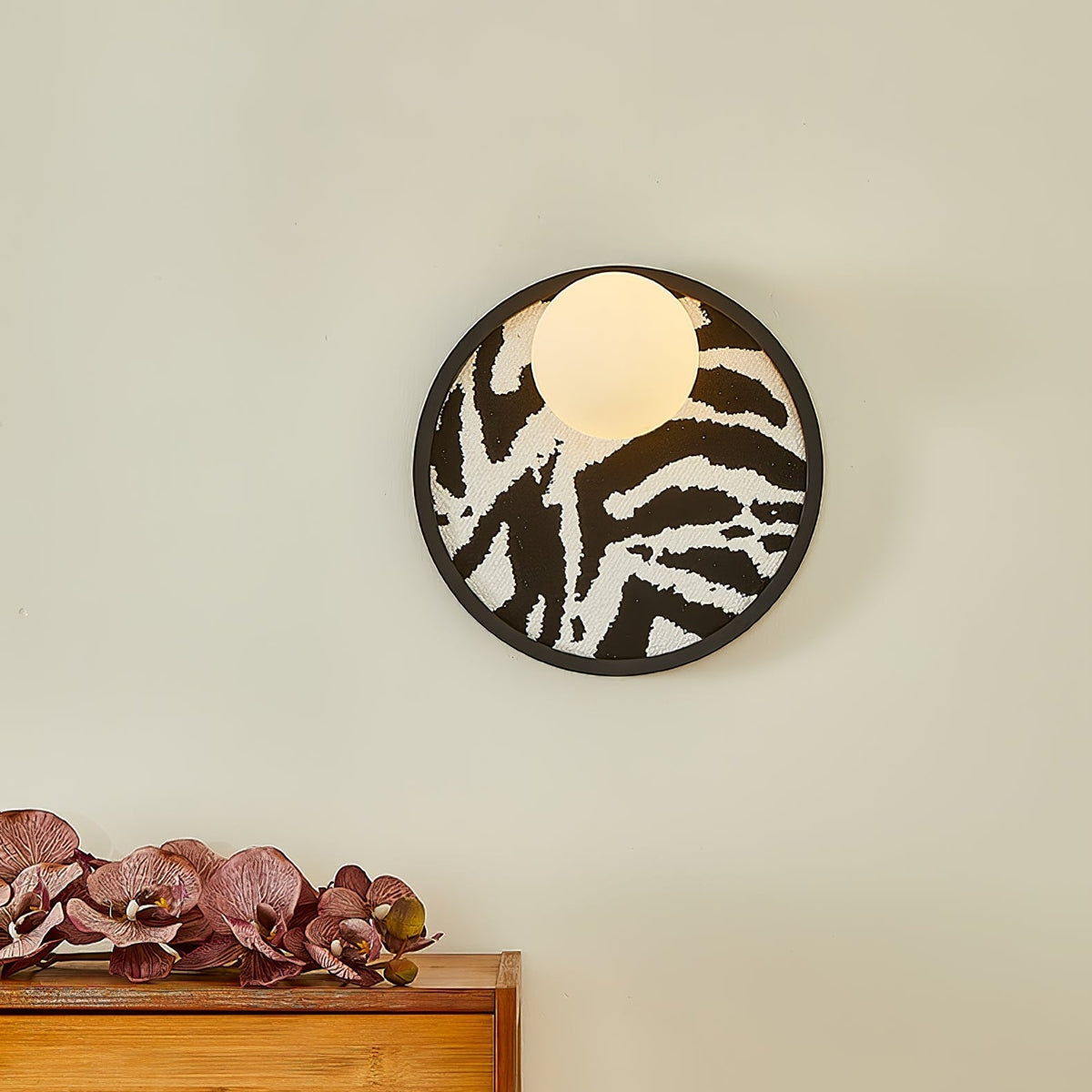 Sytala aplique de pared Premium nórdico con arte Orbital en tejido