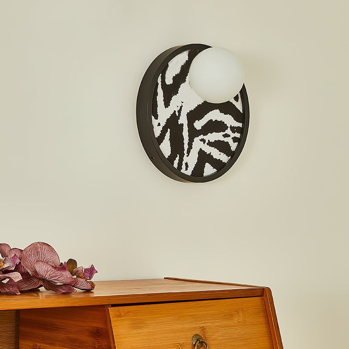 Sytala aplique de pared Premium nórdico con arte Orbital en tejido