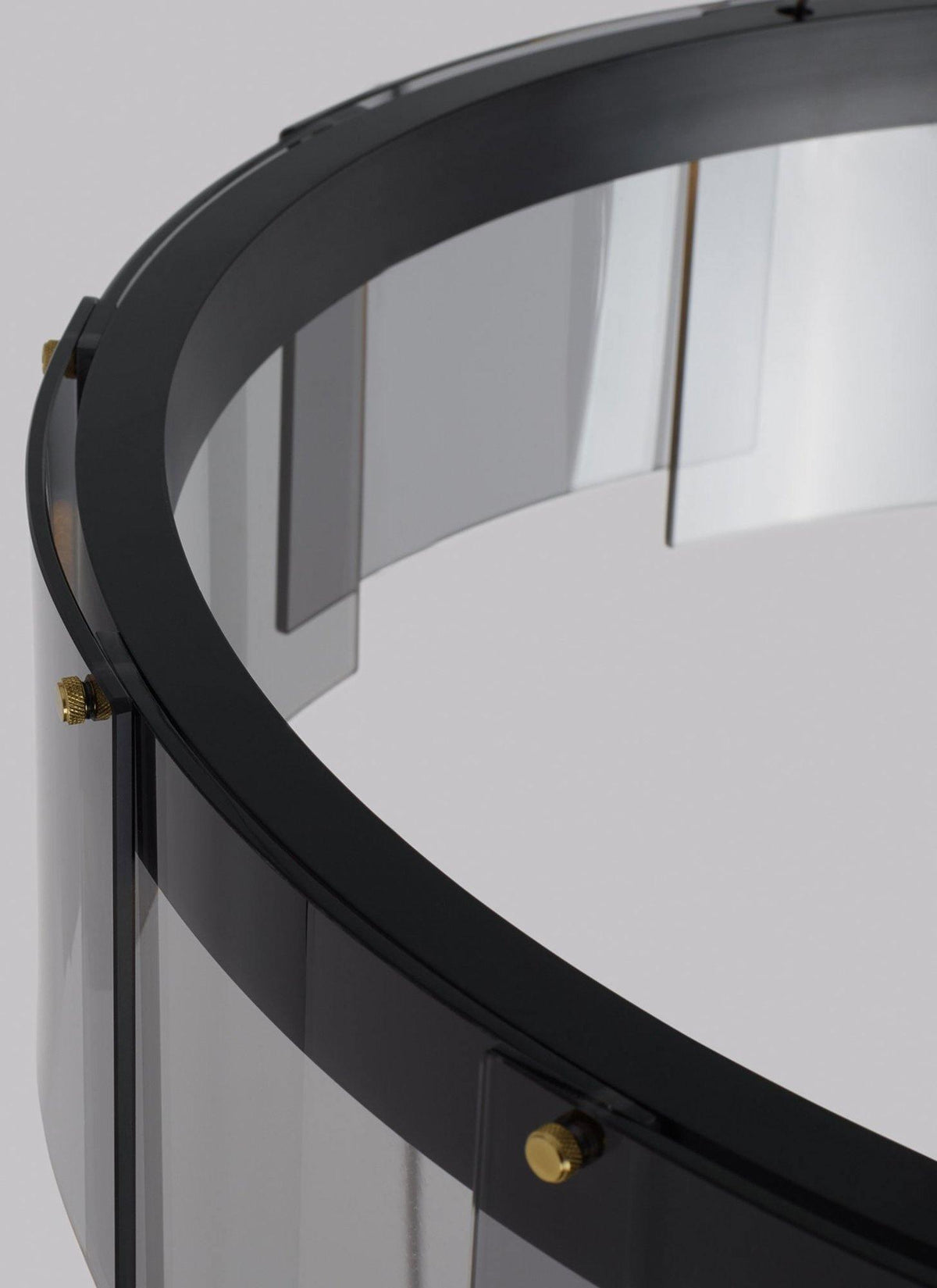 Eireriel lámpara de araña moderna de vidrio negro LED