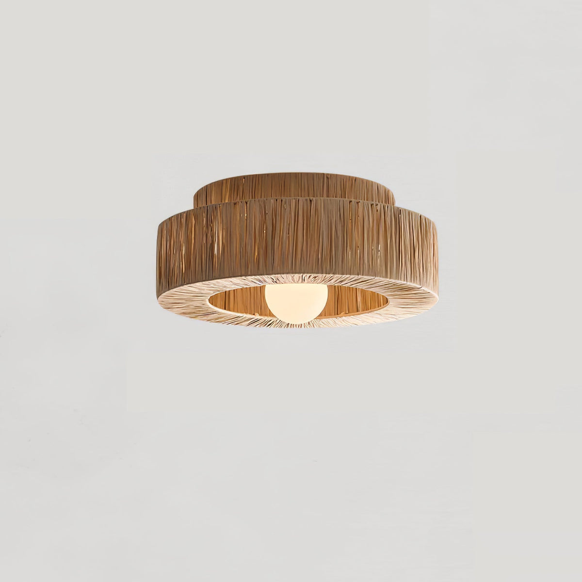 Ilthean lámpara de techo con paja natural artísticamente diseñada