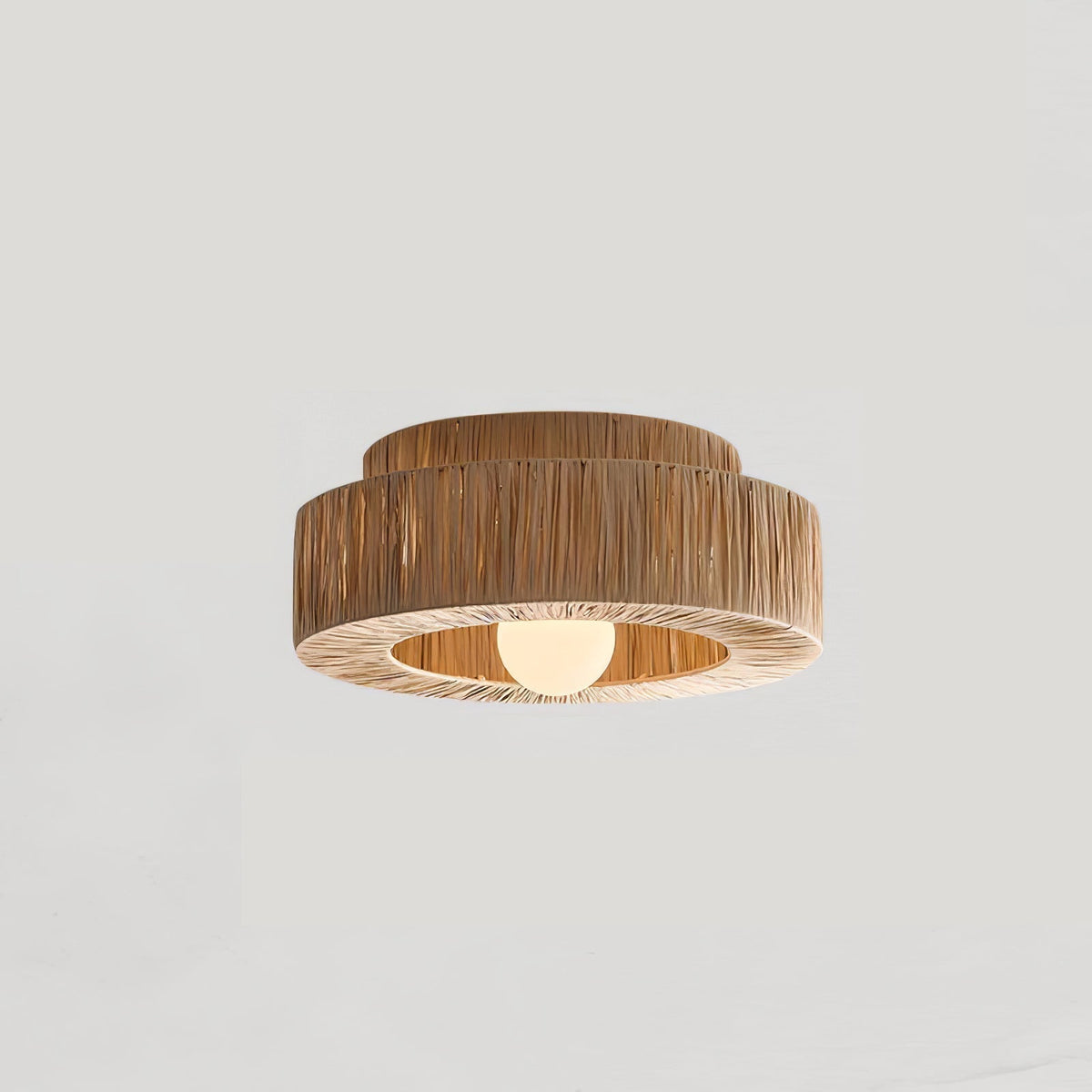 Ilthean lámpara de techo con paja natural artísticamente diseñada
