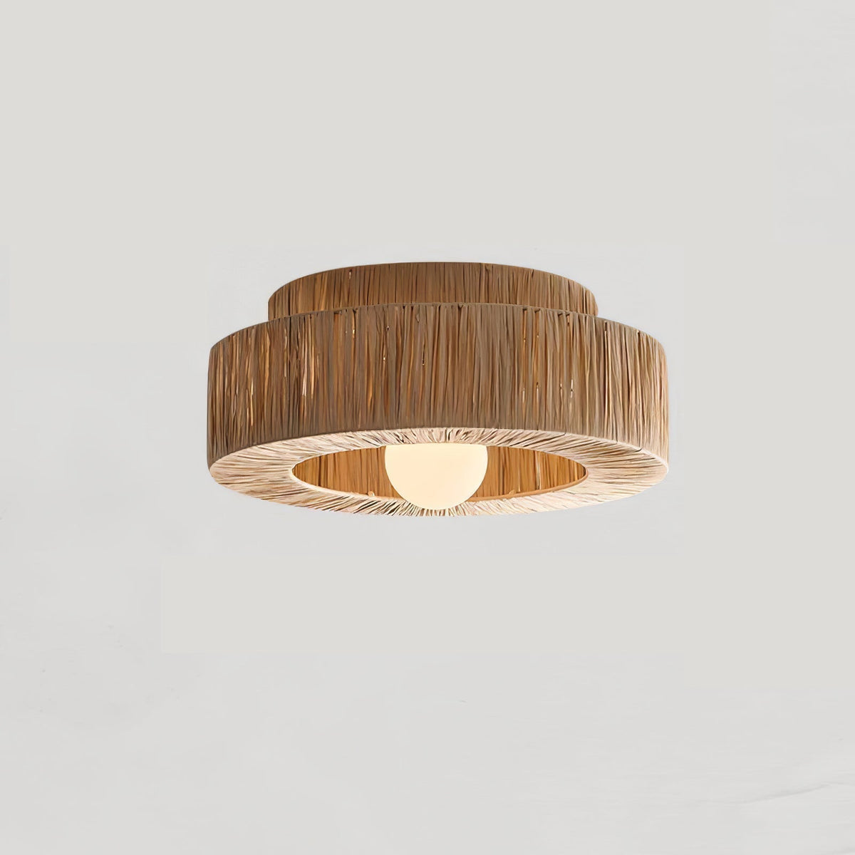Ilthean lámpara de techo con paja natural artísticamente diseñada