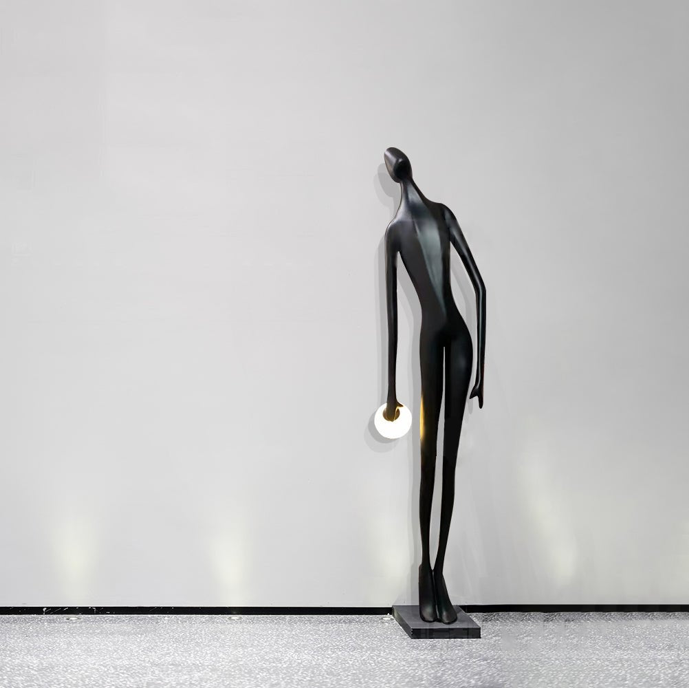 Zolirion lámpara de pie abstracta negra