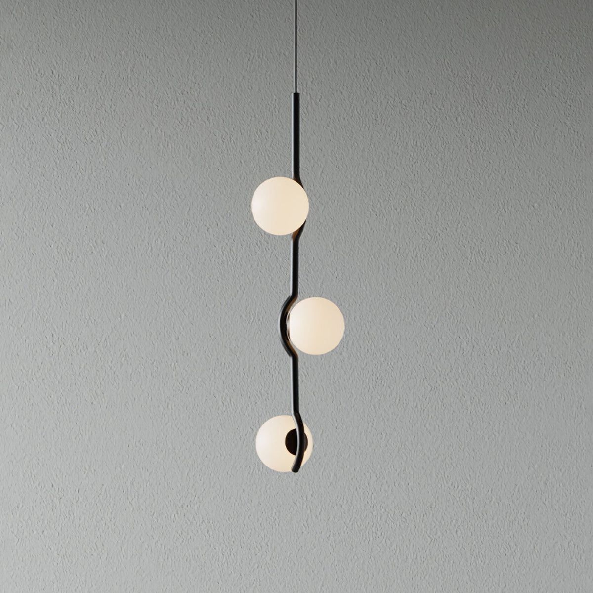 Elvian lámpara de araña Globo blanco latón minimalista