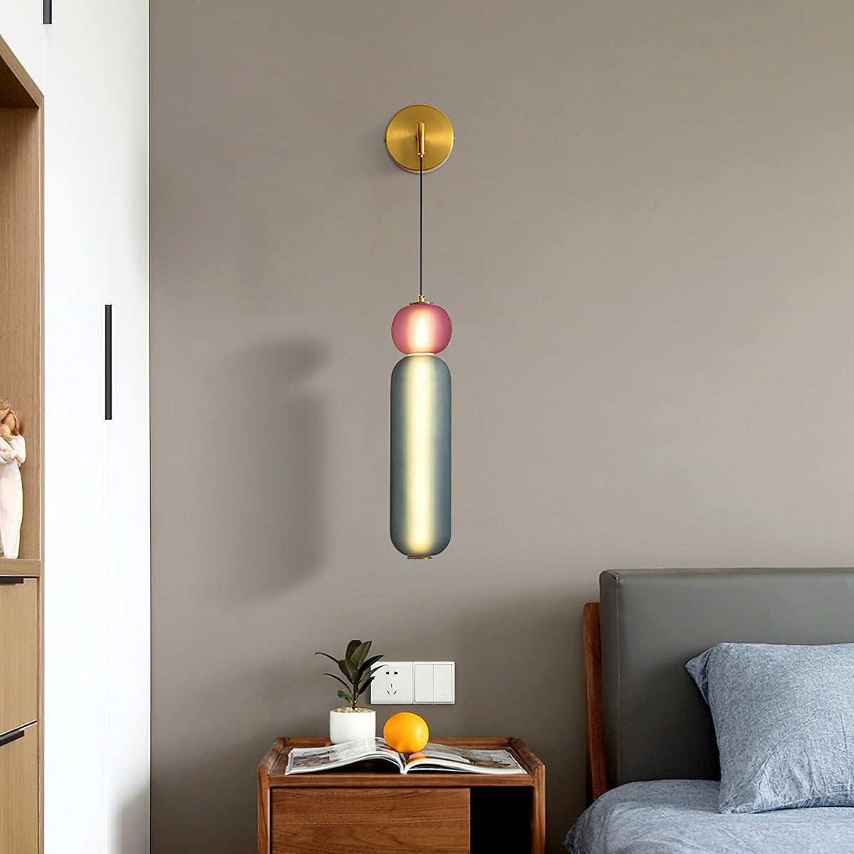 Eurtalia aplique de pared moderno minimalista de vidrio