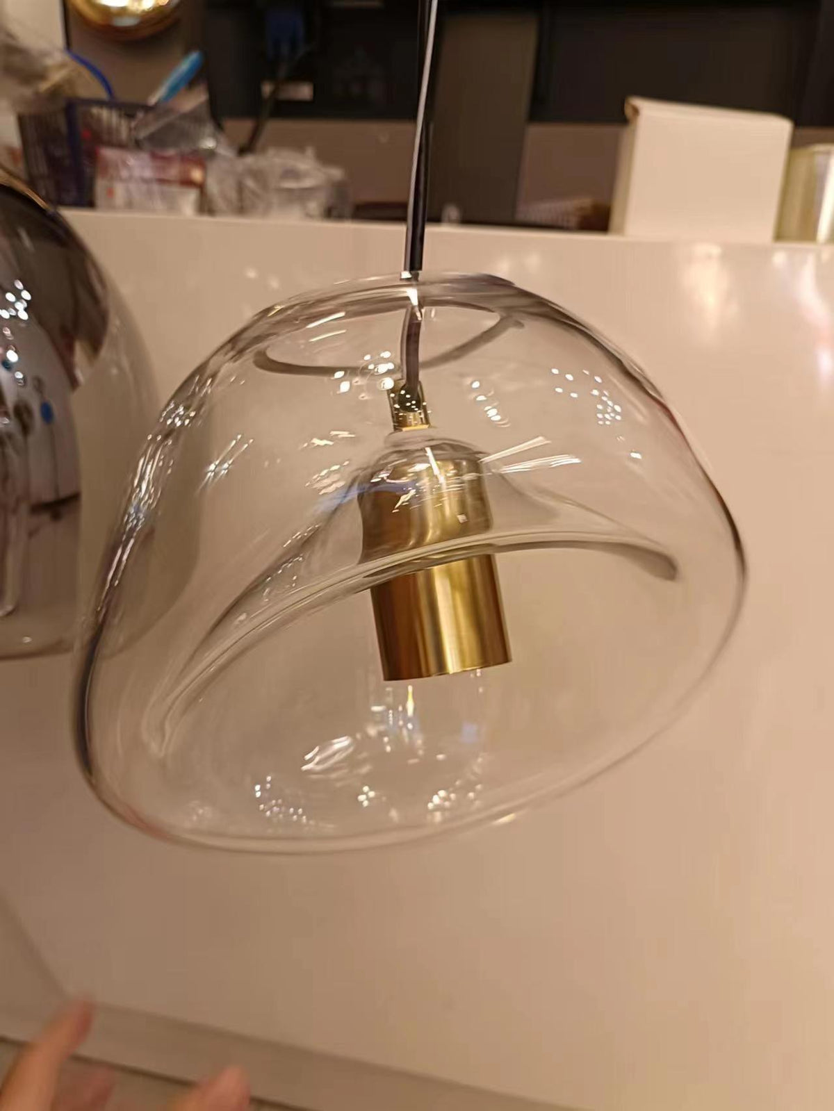 Rune lámpara colgante minimalista de vidrio
