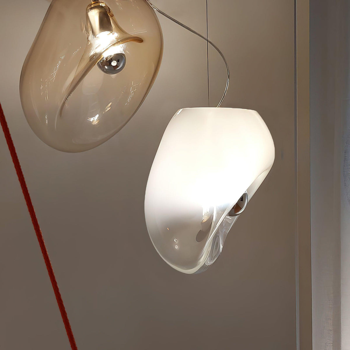 Rune lámpara colgante minimalista de vidrio