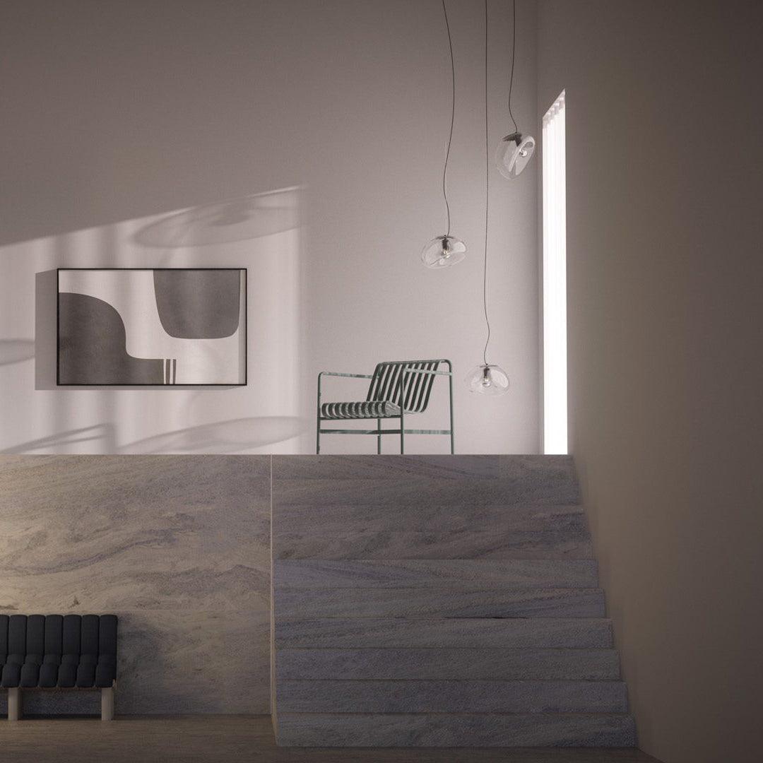 Rune lámpara colgante minimalista de vidrio