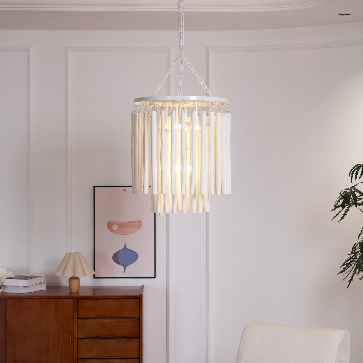 Xantir lámpara de araña postmoderna de lujo en madera