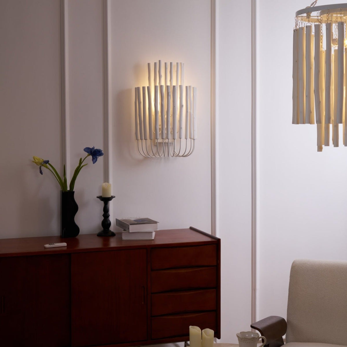 Vasilora aplique de pared individual de madera con diseño creativo artístico