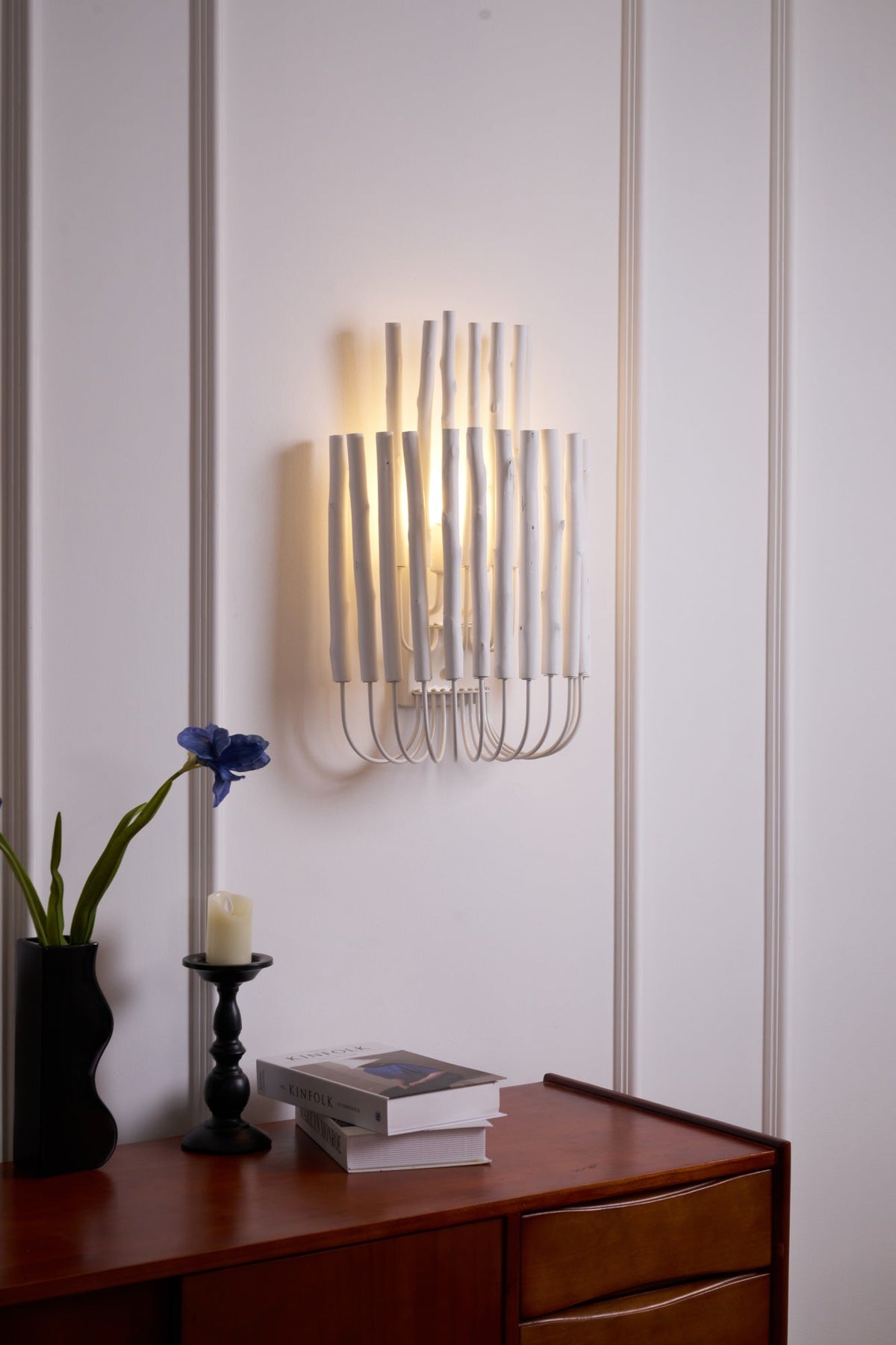Vasilora aplique de pared individual de madera con diseño creativo artístico