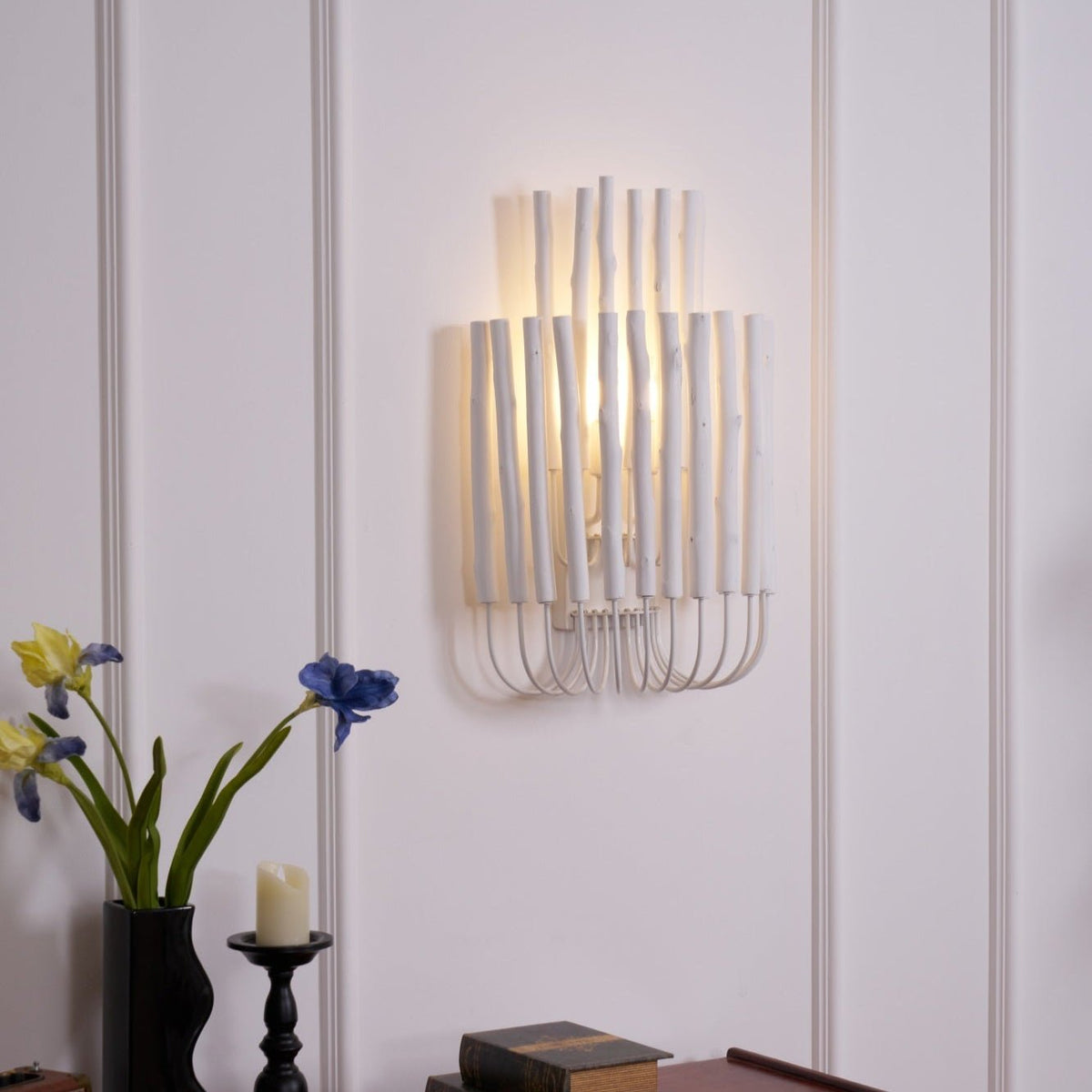 Vasilora aplique de pared individual de madera con diseño creativo artístico