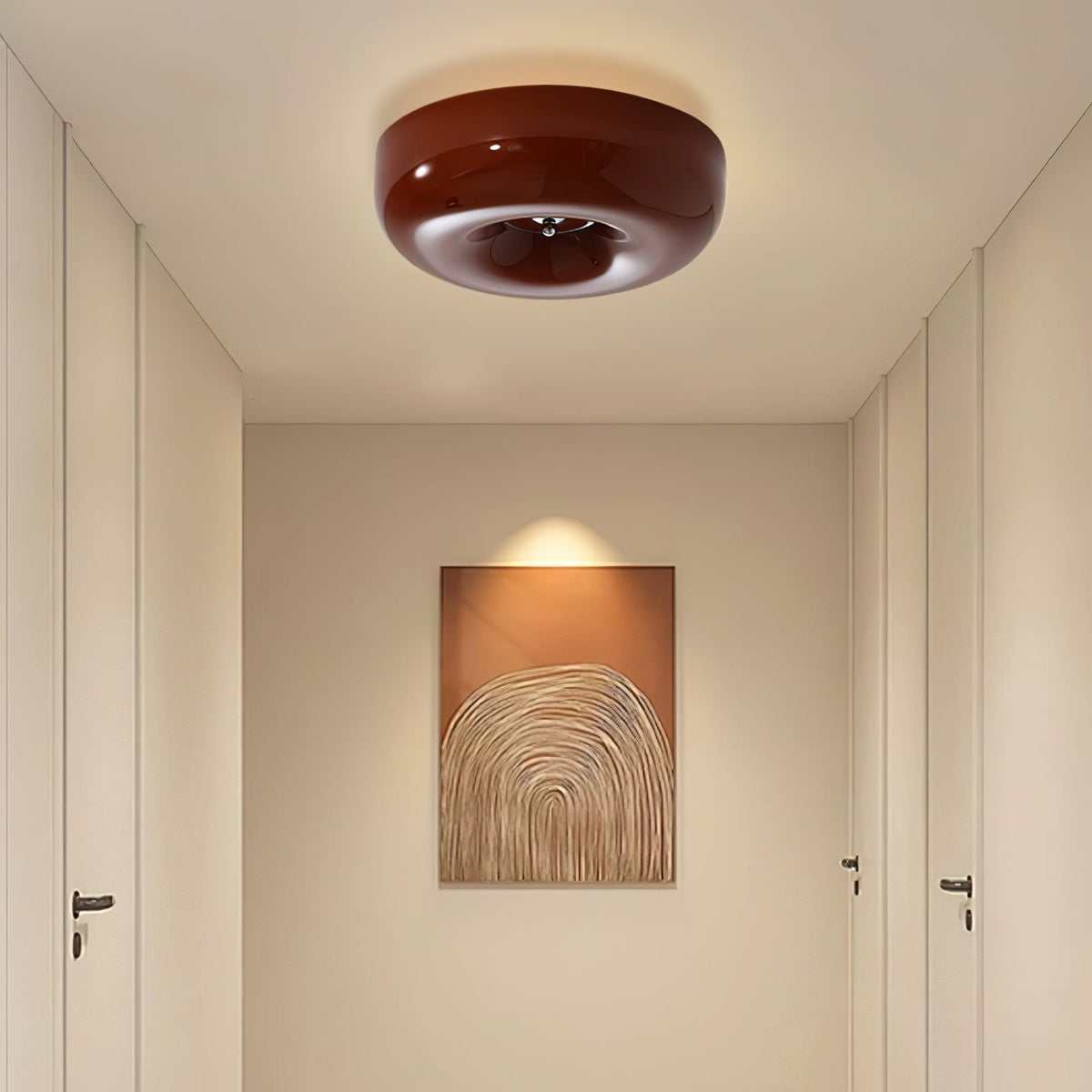 Cam lámpara de techo moderna minimalista de vidrio con diseño en espiral