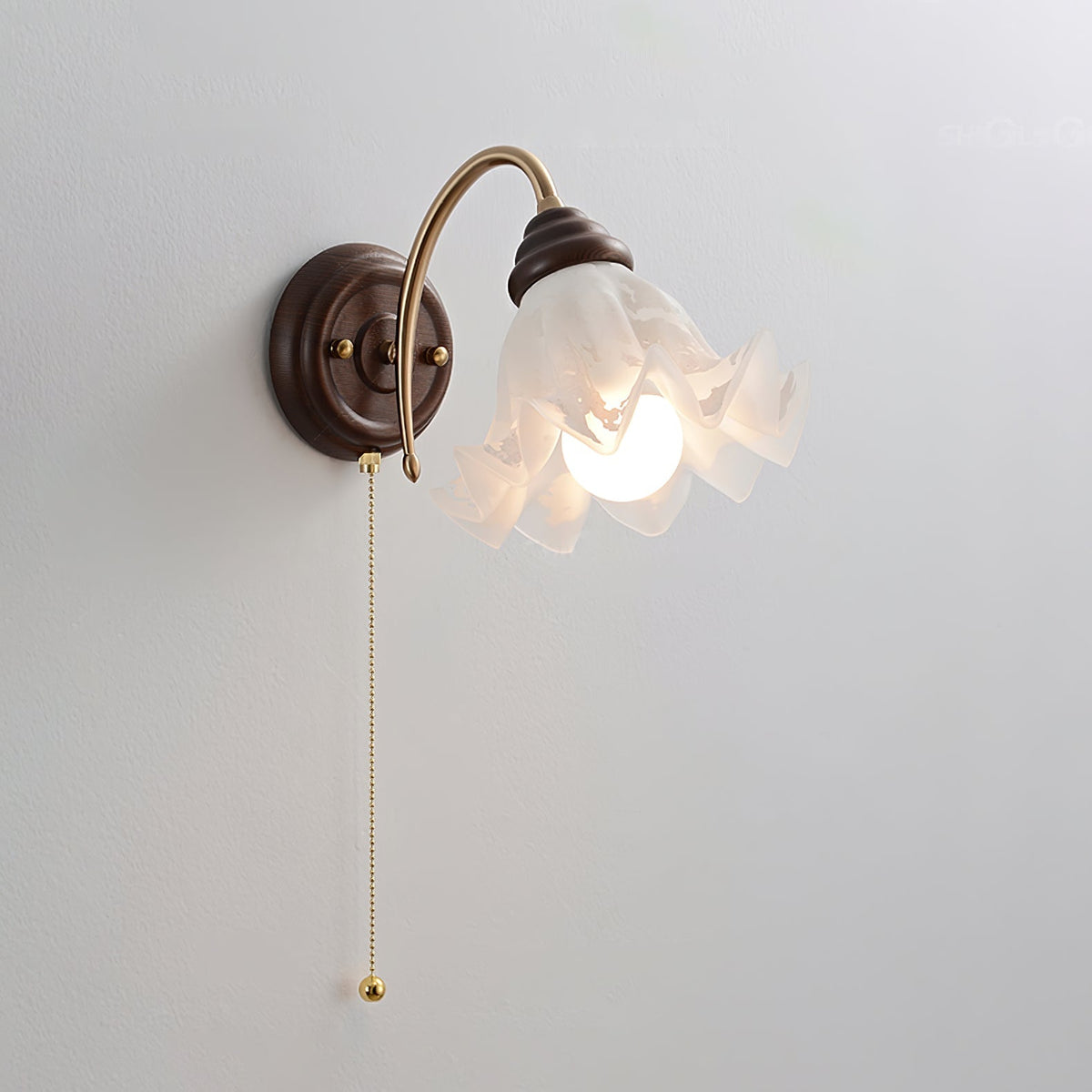 Civenan aplique de pared Elegancia nórdica con arte en vidrio