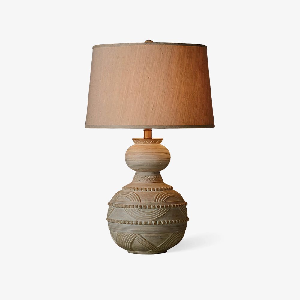 Zyra lámpara de mesa rústica de madera