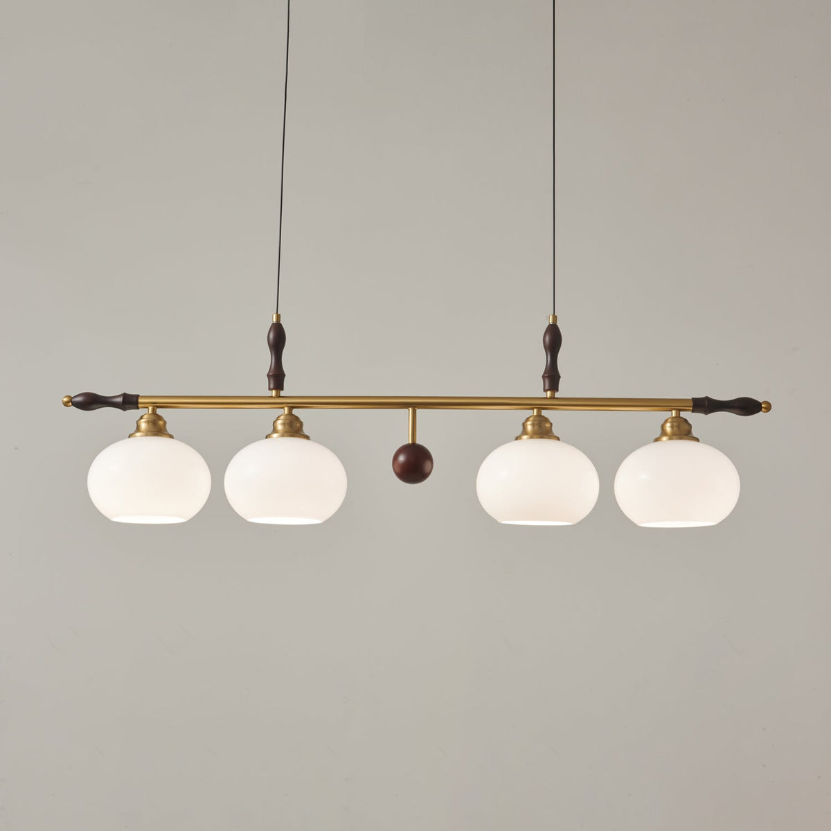 Runell lámpara colgante Premium Elegancia tradicional de madera y vidrio
