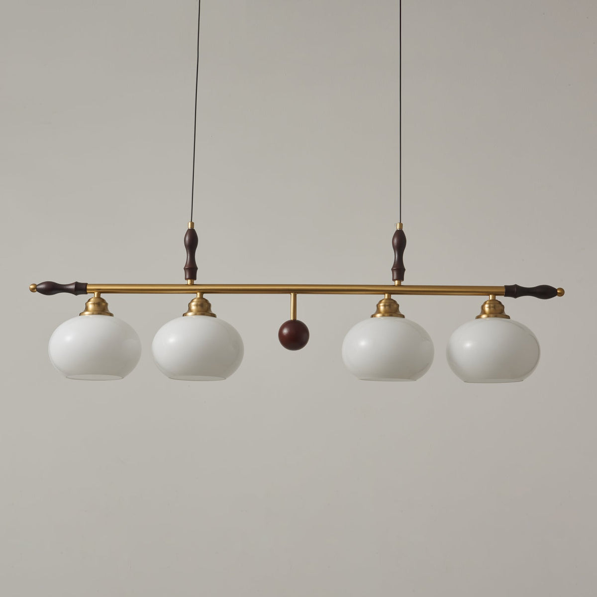Runell lámpara colgante Premium Elegancia tradicional de madera y vidrio