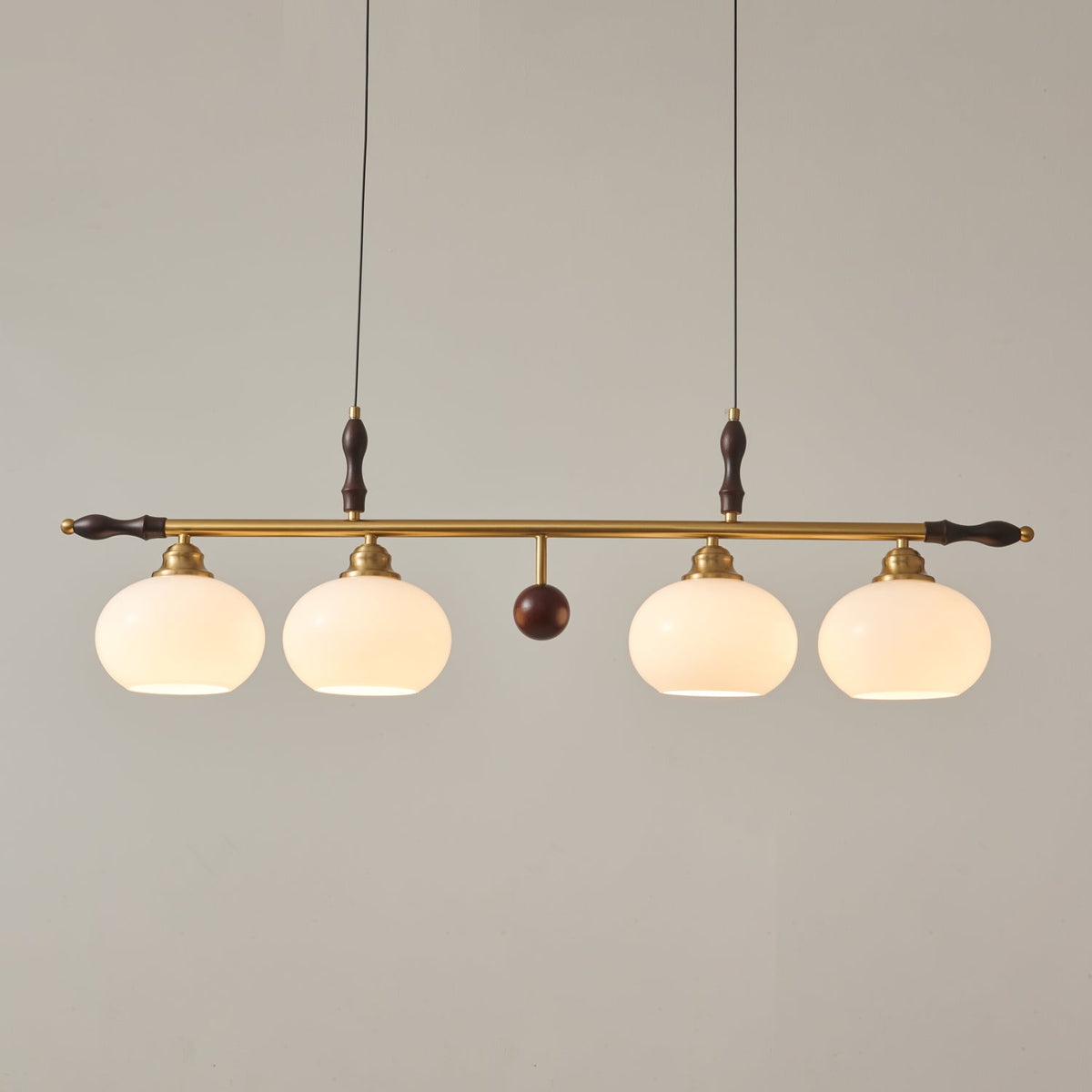 Runell lámpara colgante Premium Elegancia tradicional de madera y vidrio