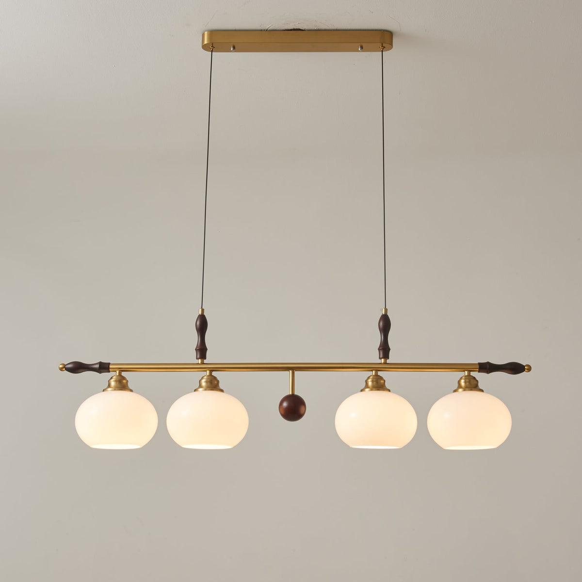 Runell lámpara colgante Premium Elegancia tradicional de madera y vidrio